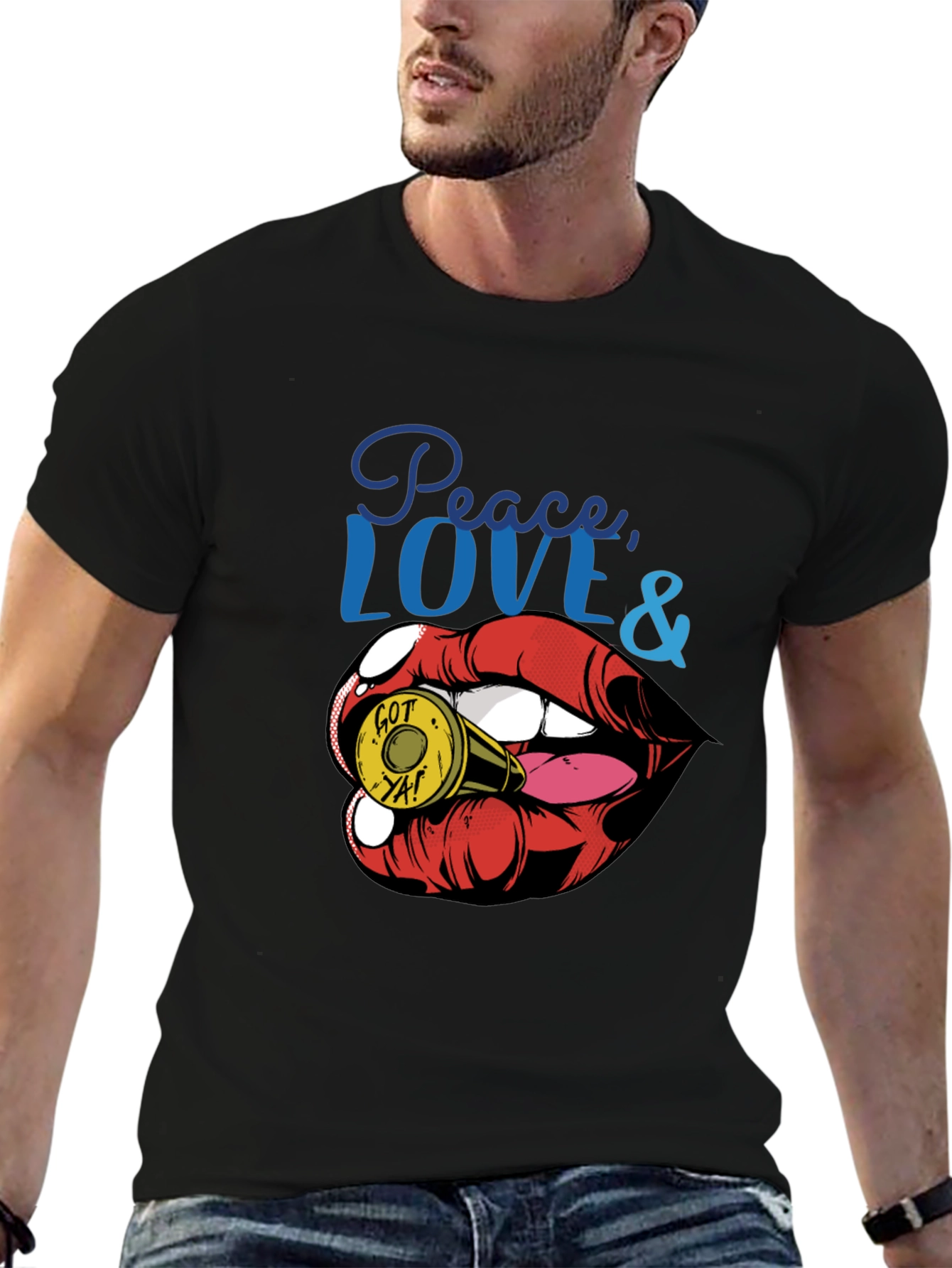 Peace Love & Got Ya! Graphic Tee