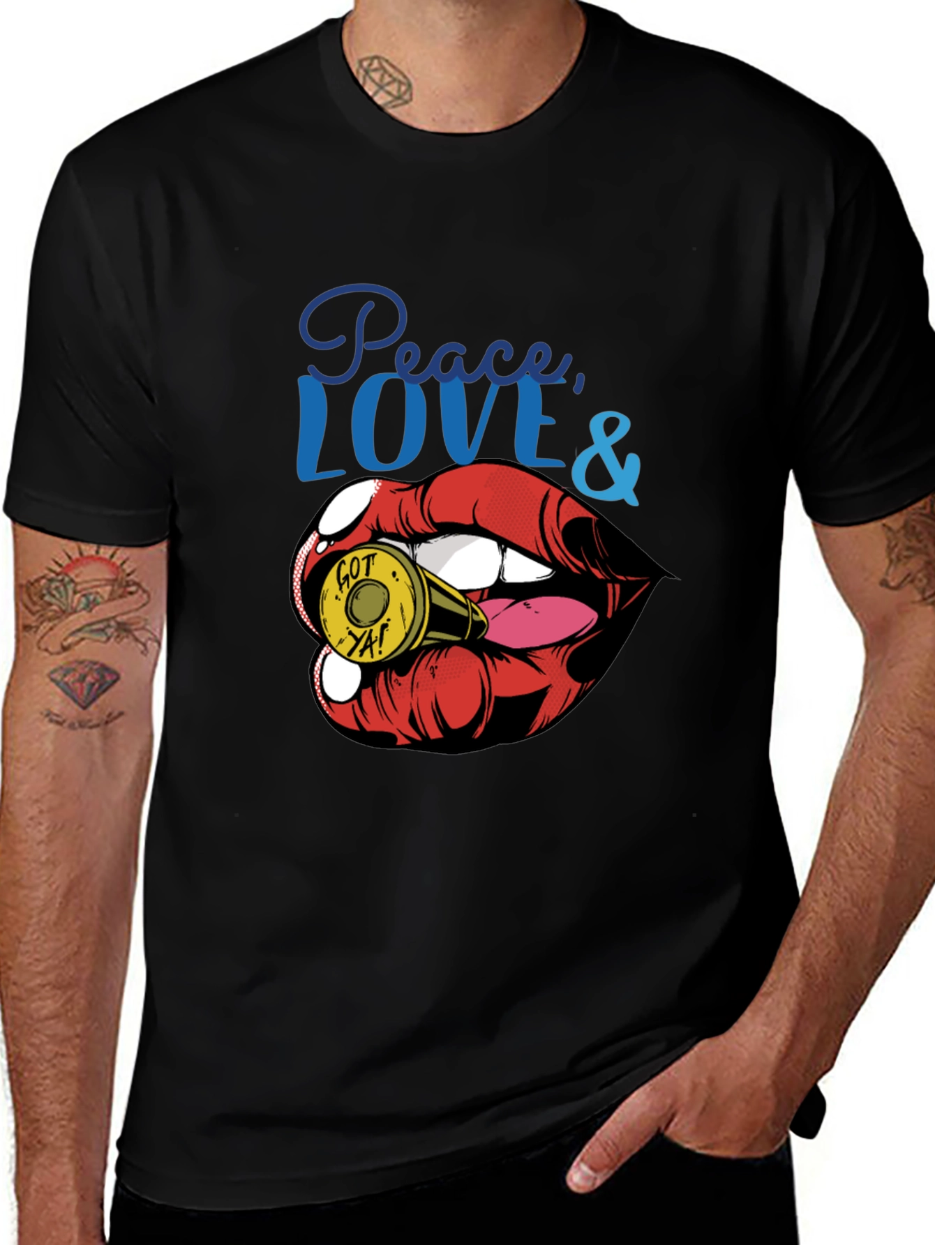 Peace Love & Got Ya! Graphic Tee
