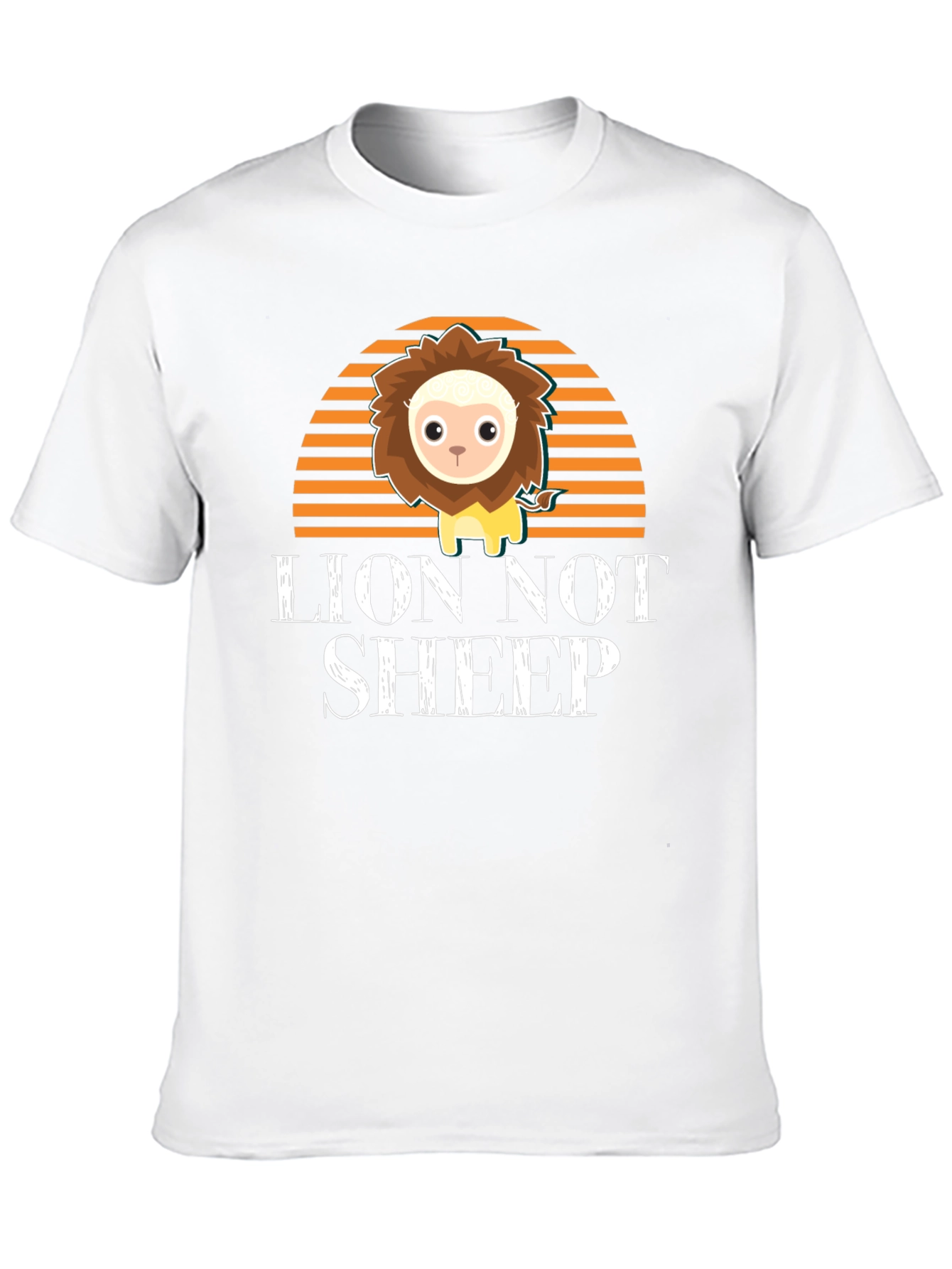 Lion Not Sheep Graphic Tee - Mens Black T-Shirt