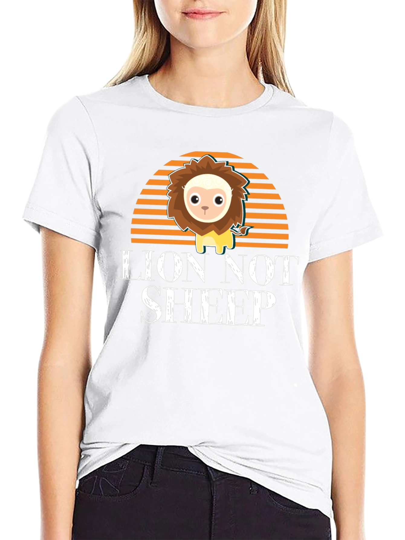 Lion Not Sheep Graphic Tee - Mens Black T-Shirt