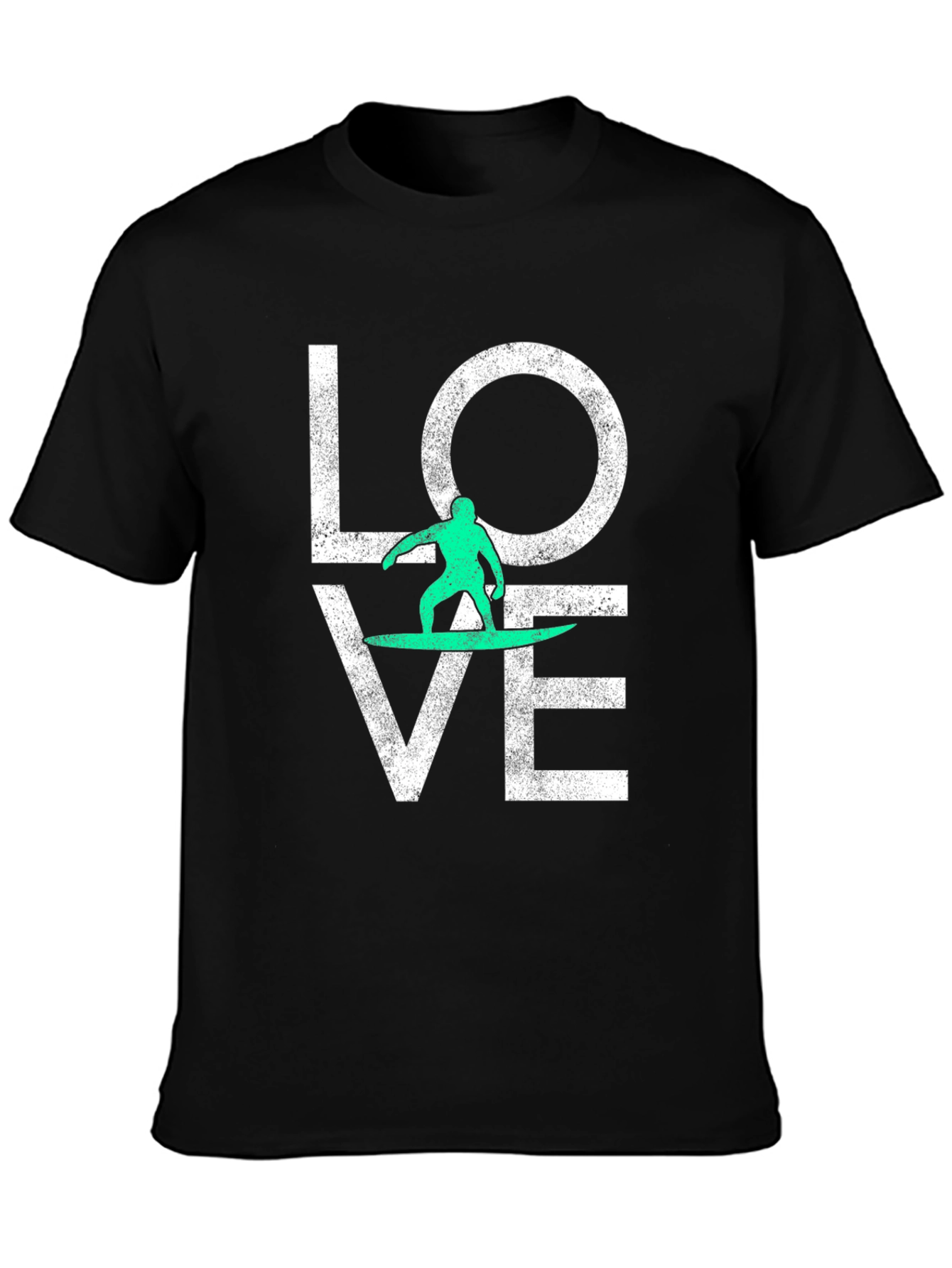 Surfing Love Graphic Tee - Black T-Shirt