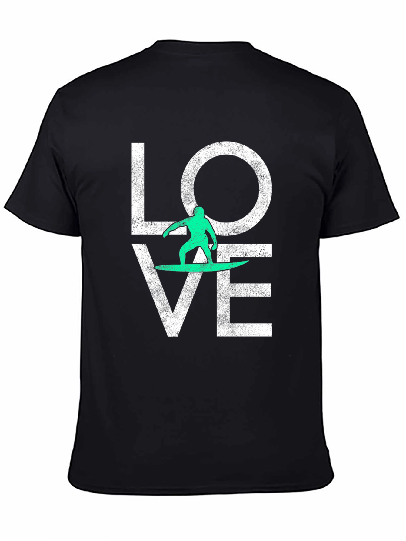Surfing Love Graphic Tee - Black T-Shirt