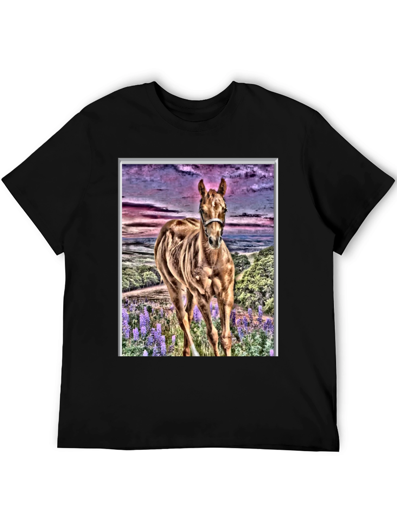 Horse T-Shirt Artistic Animal Tee Unique Design