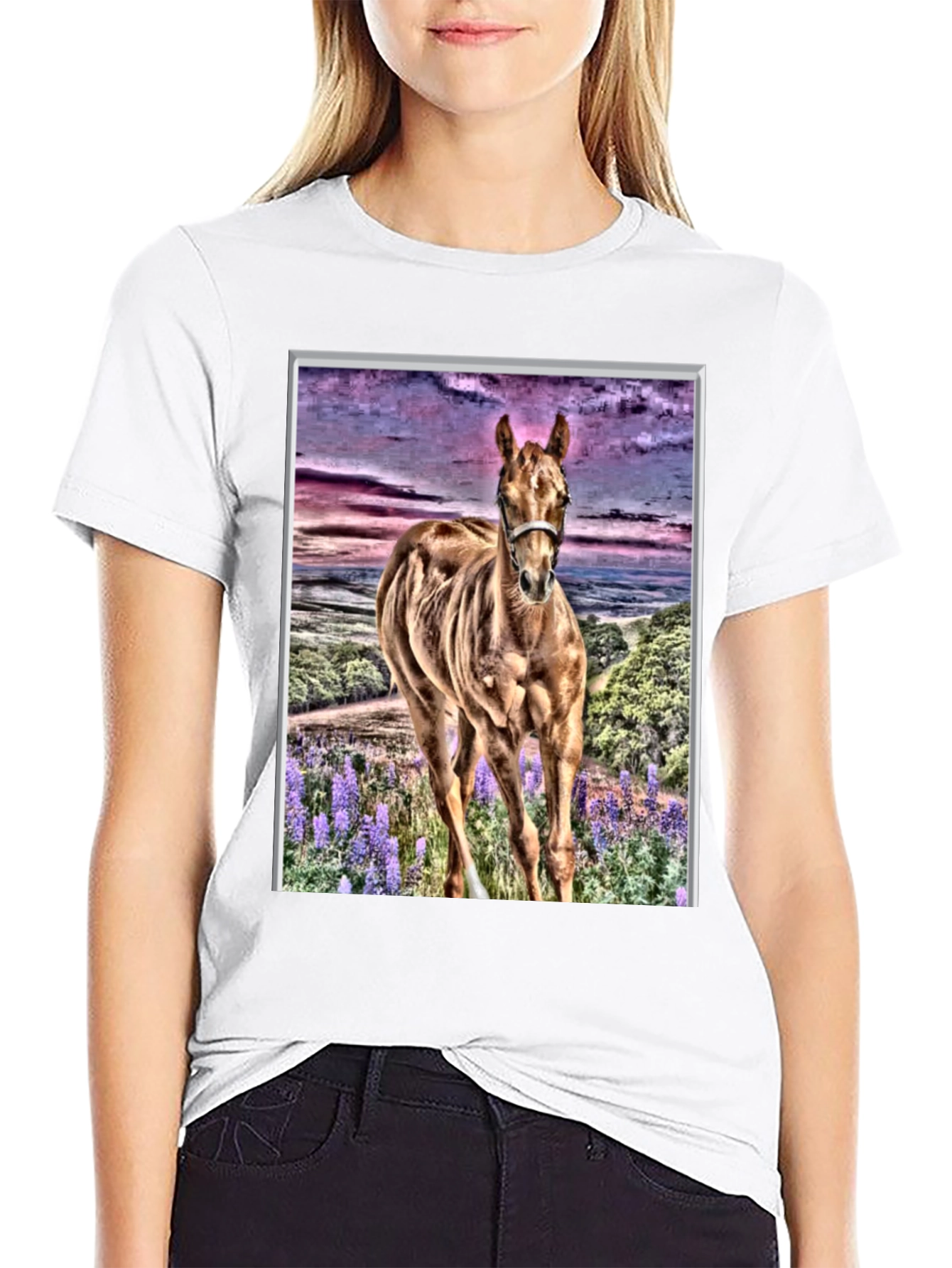 Horse T-Shirt Artistic Animal Tee Unique Design