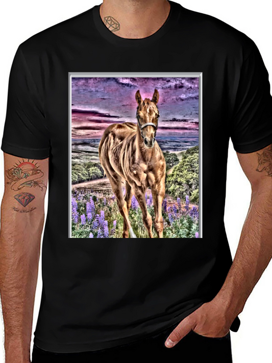 Horse T-Shirt Artistic Animal Tee Unique Design