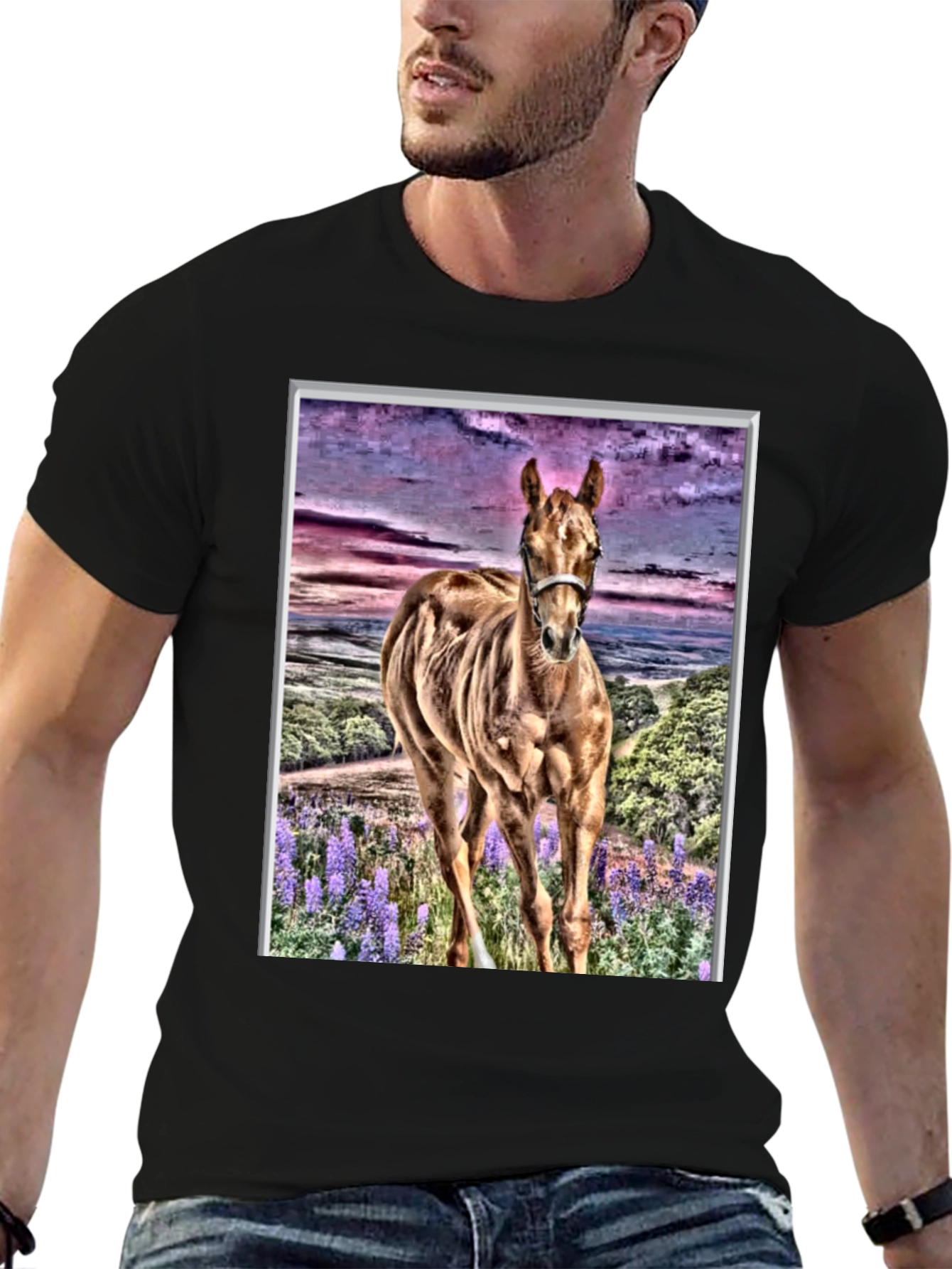 Horse T-Shirt Artistic Animal Tee Unique Design