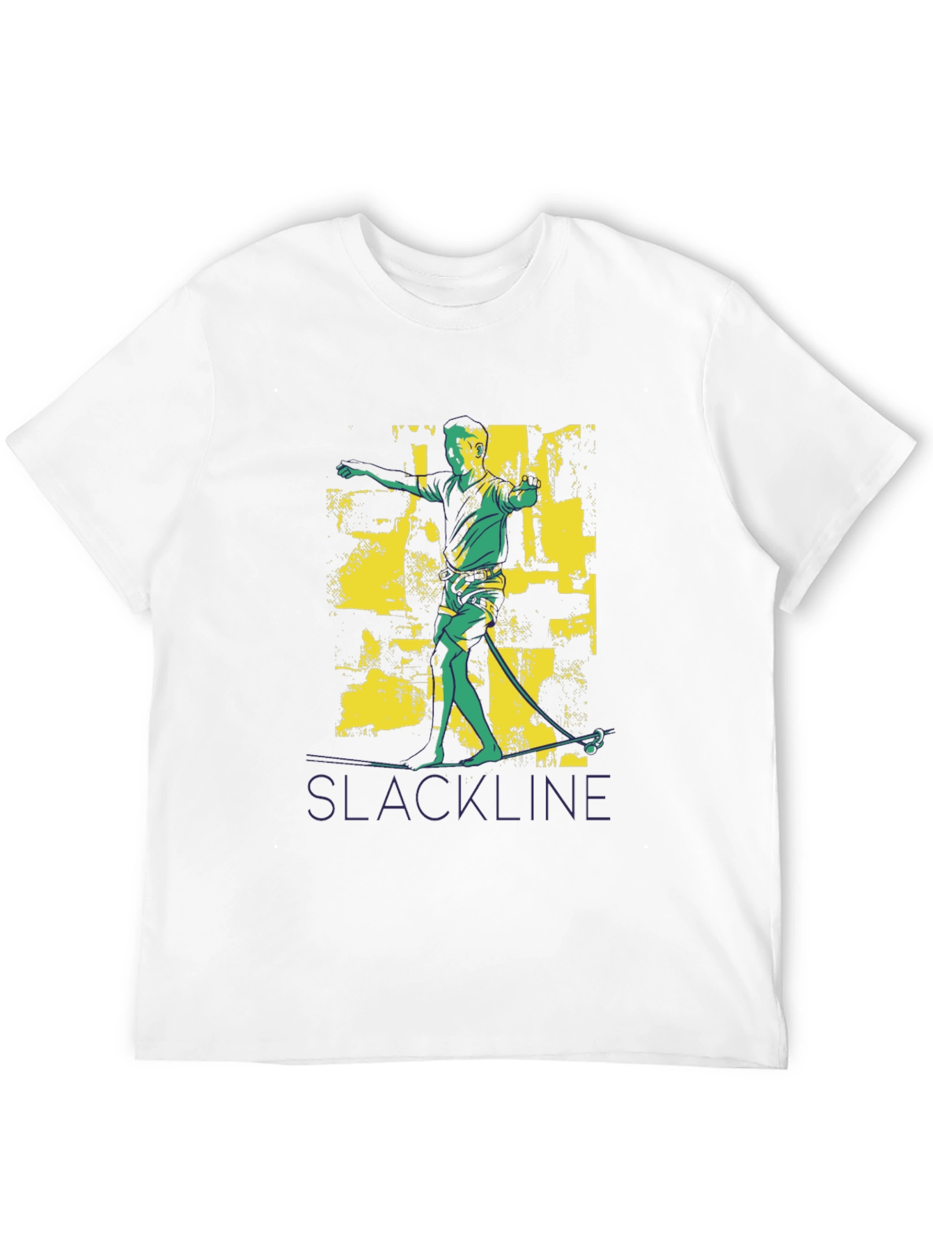 Slackline Graphic Tee - Black Cotton T-Shirt