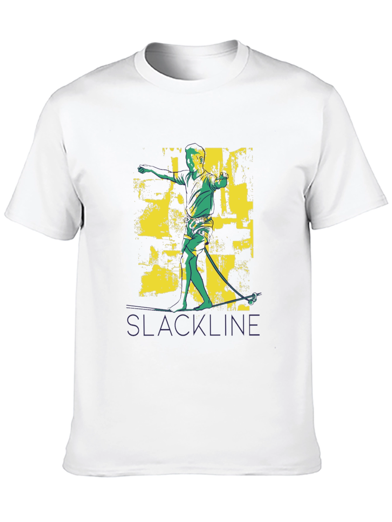 Slackline Graphic Tee - Black Cotton T-Shirt