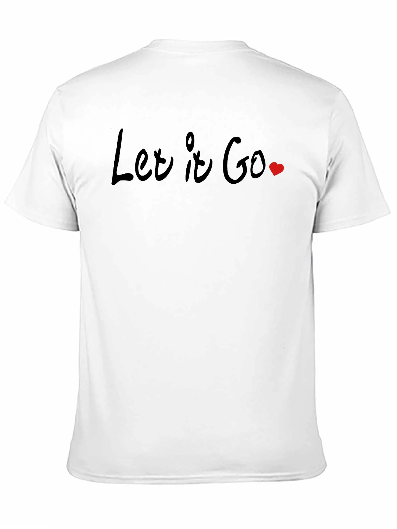 Let It Go Heart Graphic Tee - Black