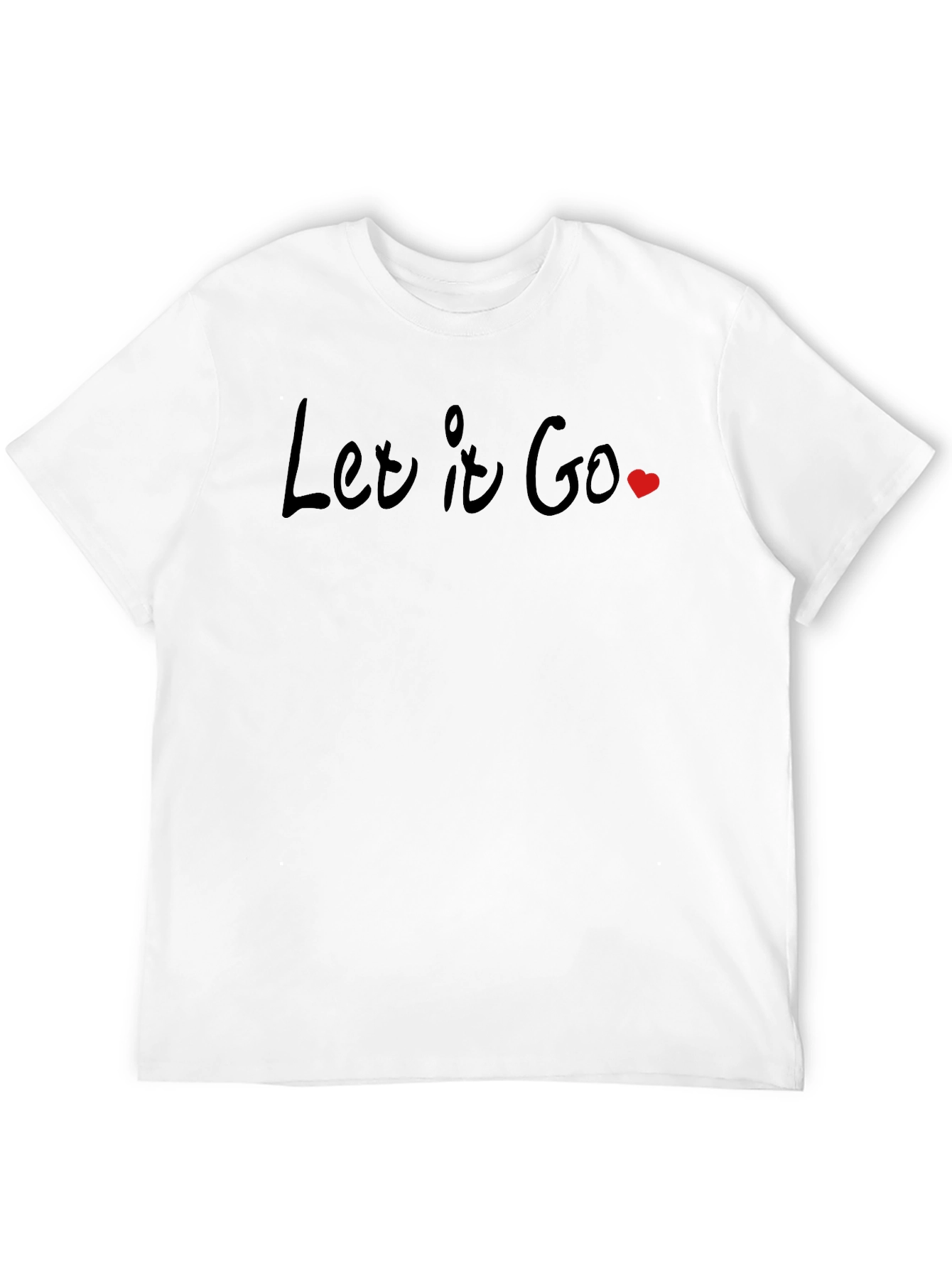 Let It Go Heart Graphic Tee - Black