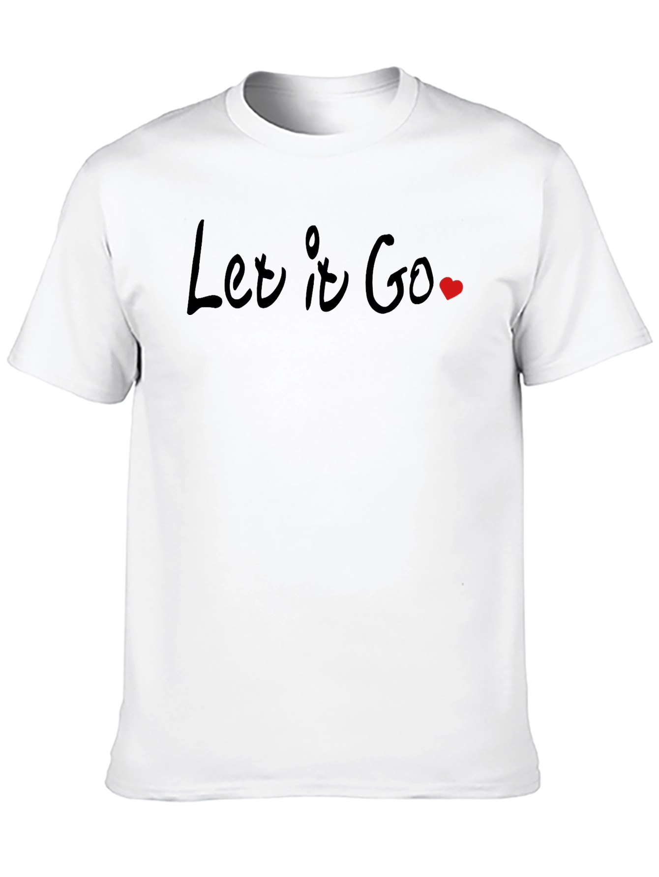 Let It Go Heart Graphic Tee - Black