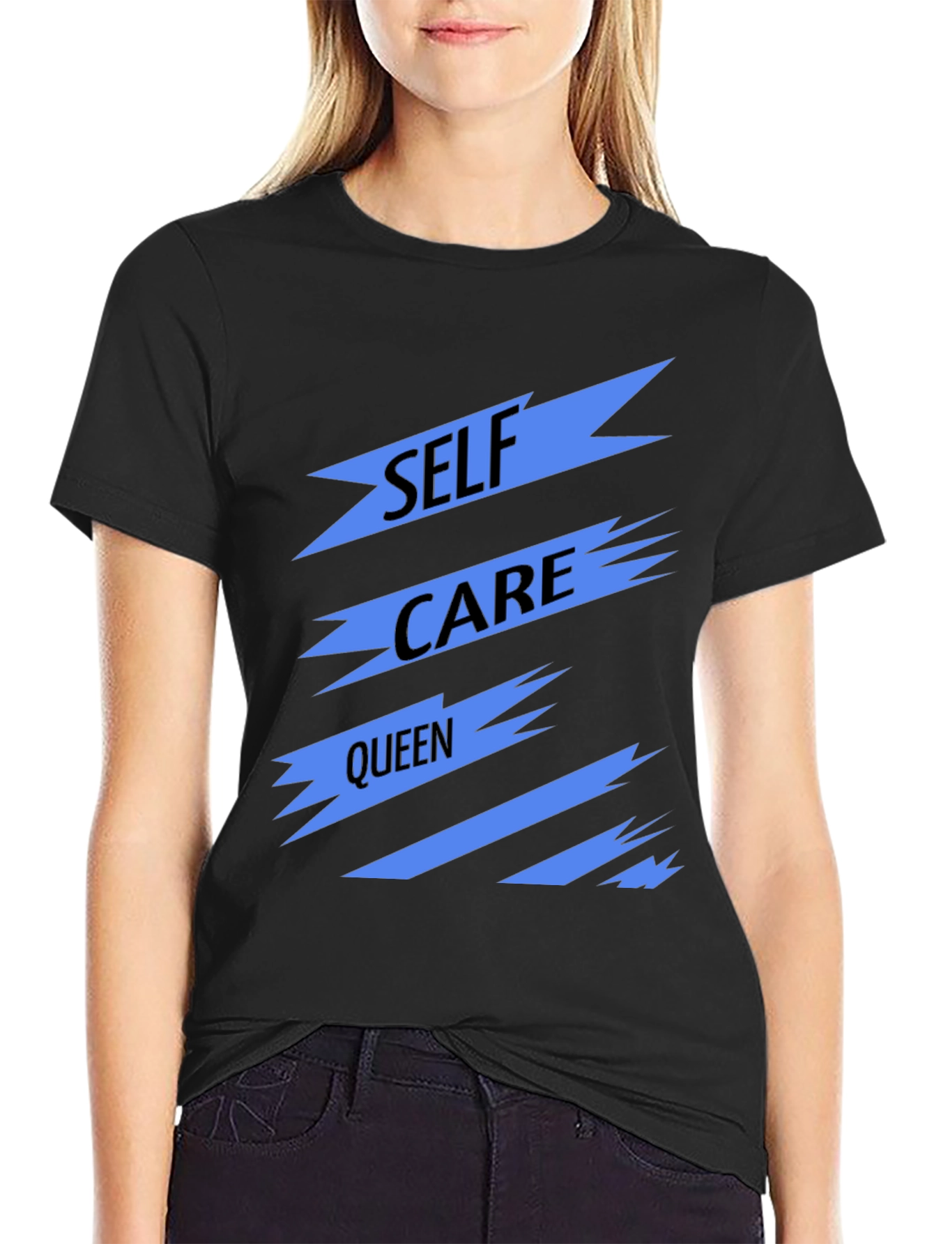 Self Care Queen Black Graphic Tee