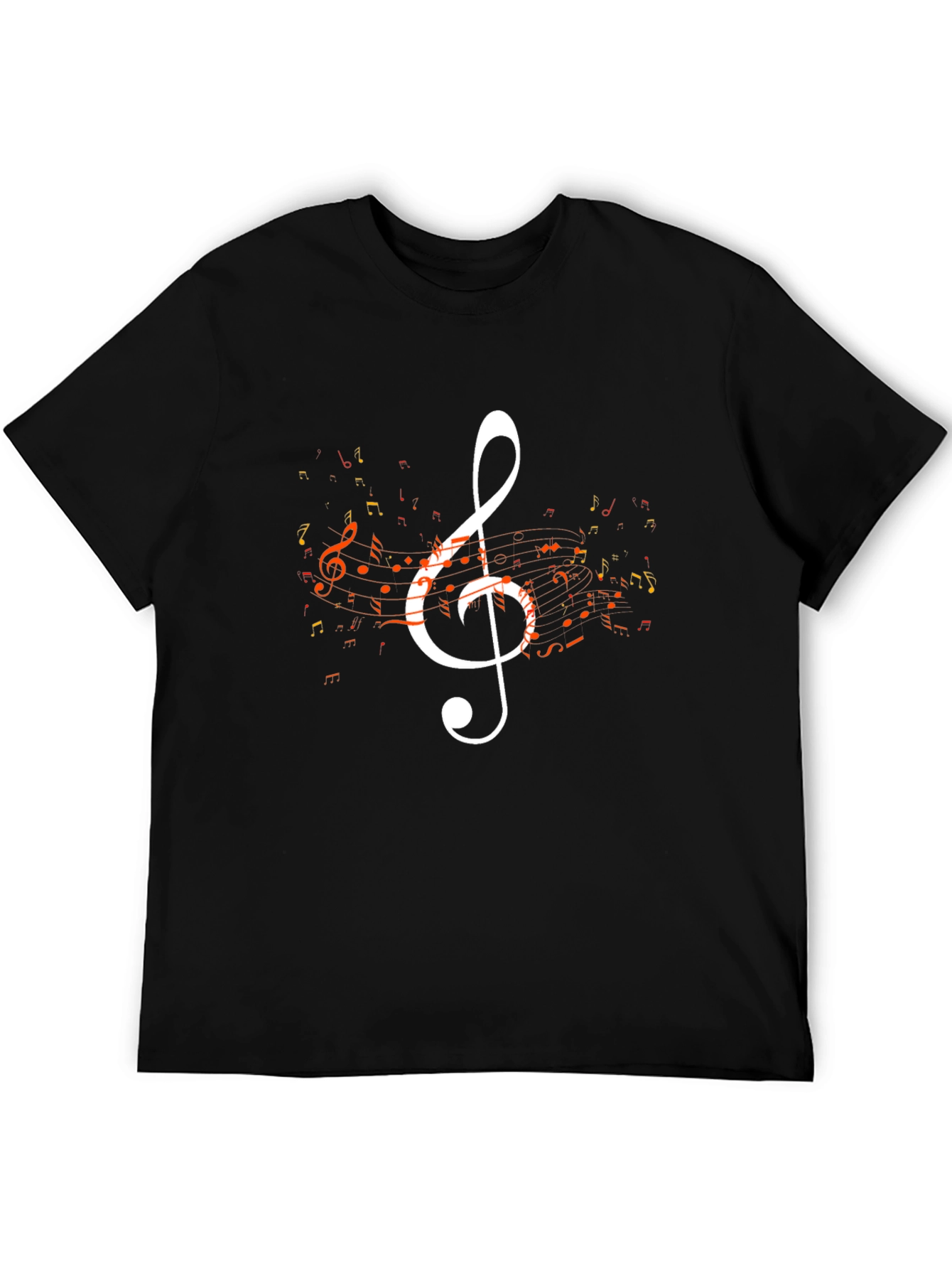 Musical Note Graphic Tee - Black