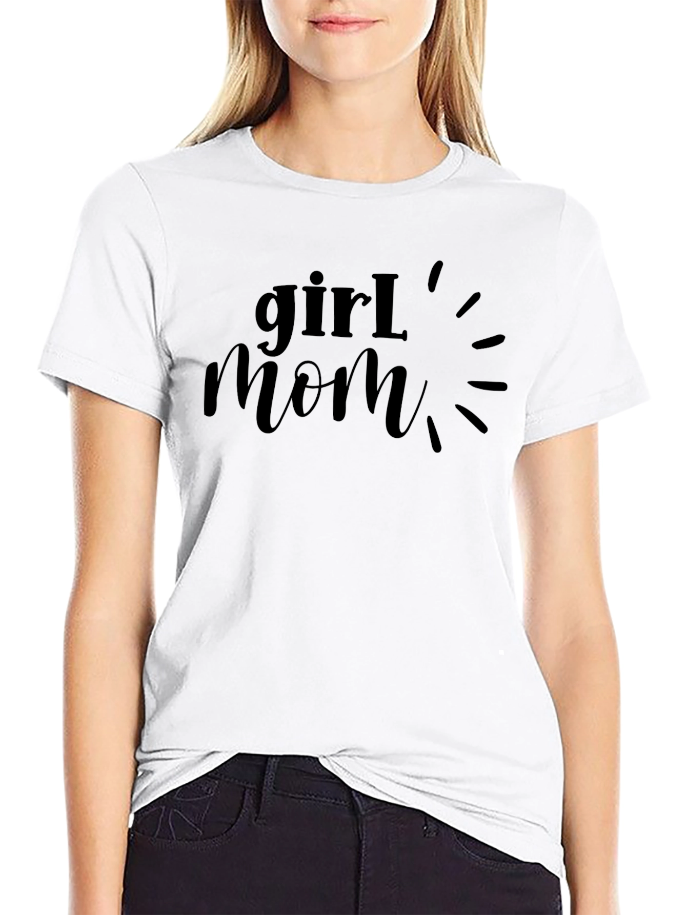 Girl Mom Graphic Tee - Black T-Shirt