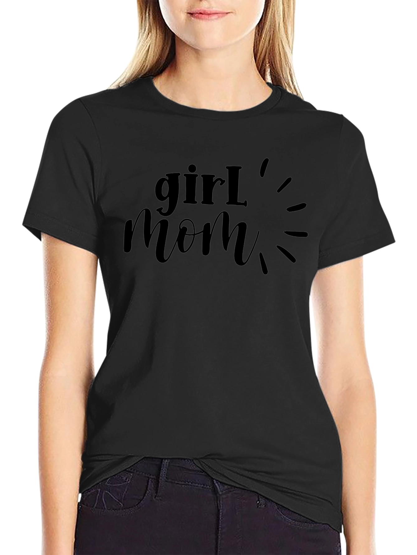 Girl Mom Graphic Tee - Black T-Shirt