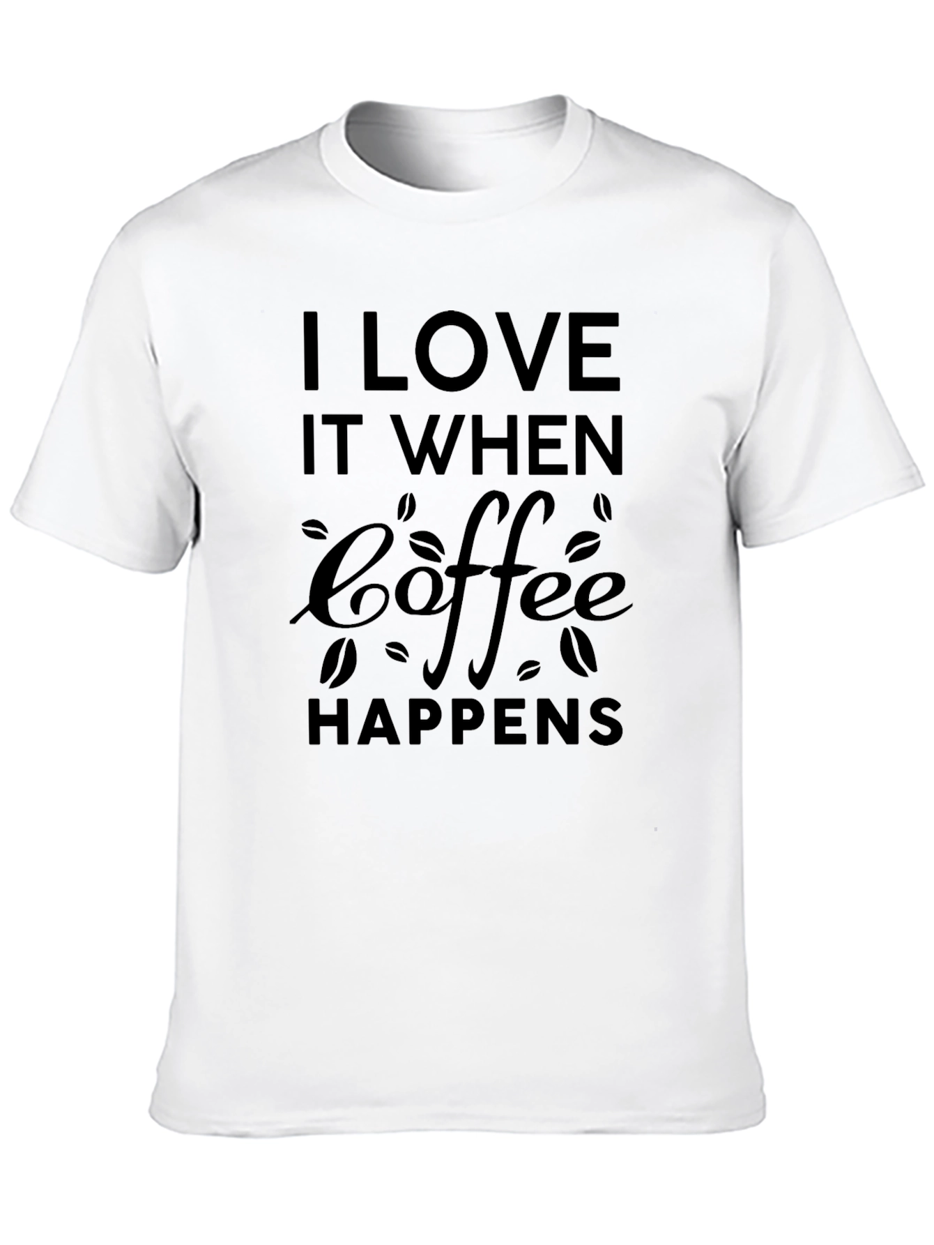 Coffee Happens Black Graphic Tee