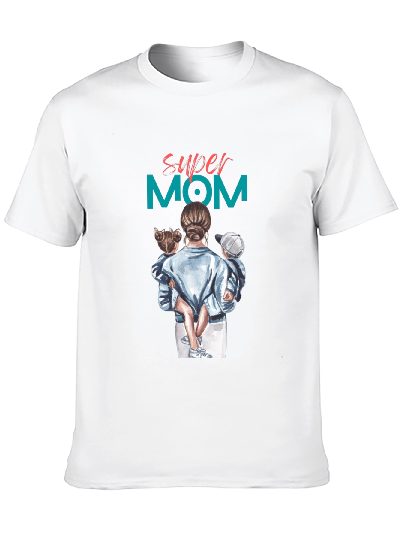 Super Mom Graphic Tee - Black Casual T-Shirt