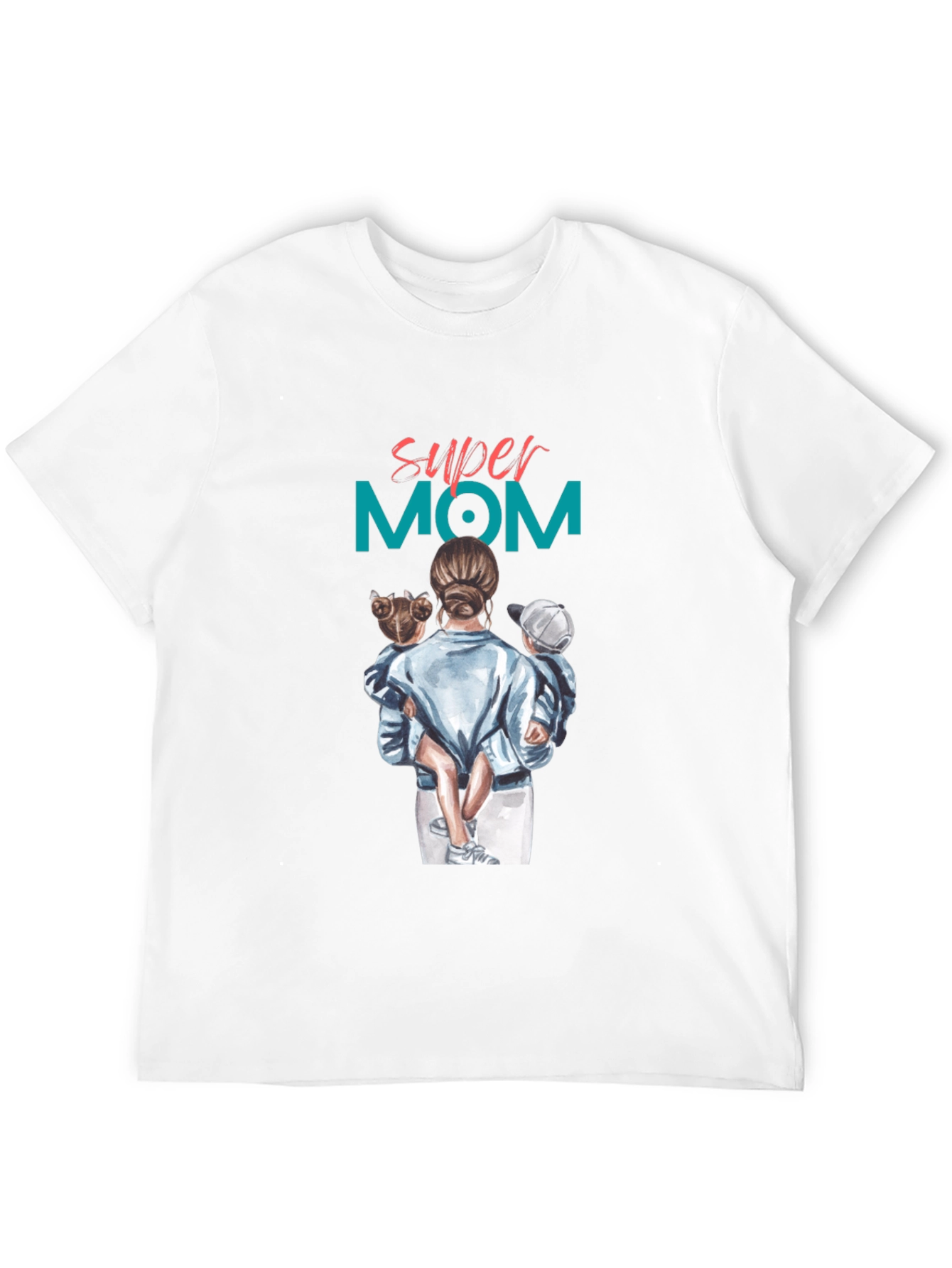 Super Mom Graphic Tee - Black Casual T-Shirt