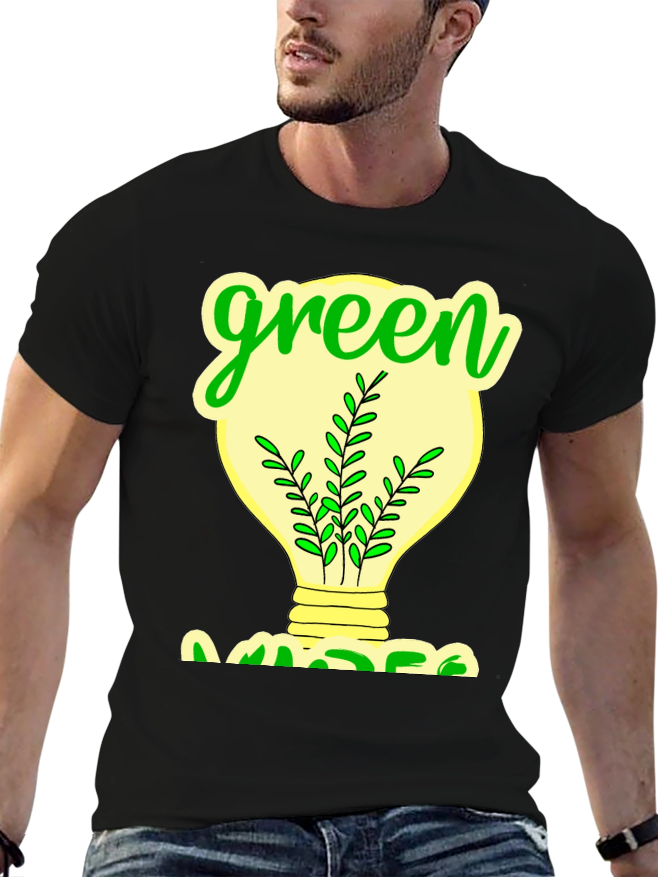 Eco-Friendly Green Graphic T-Shirt