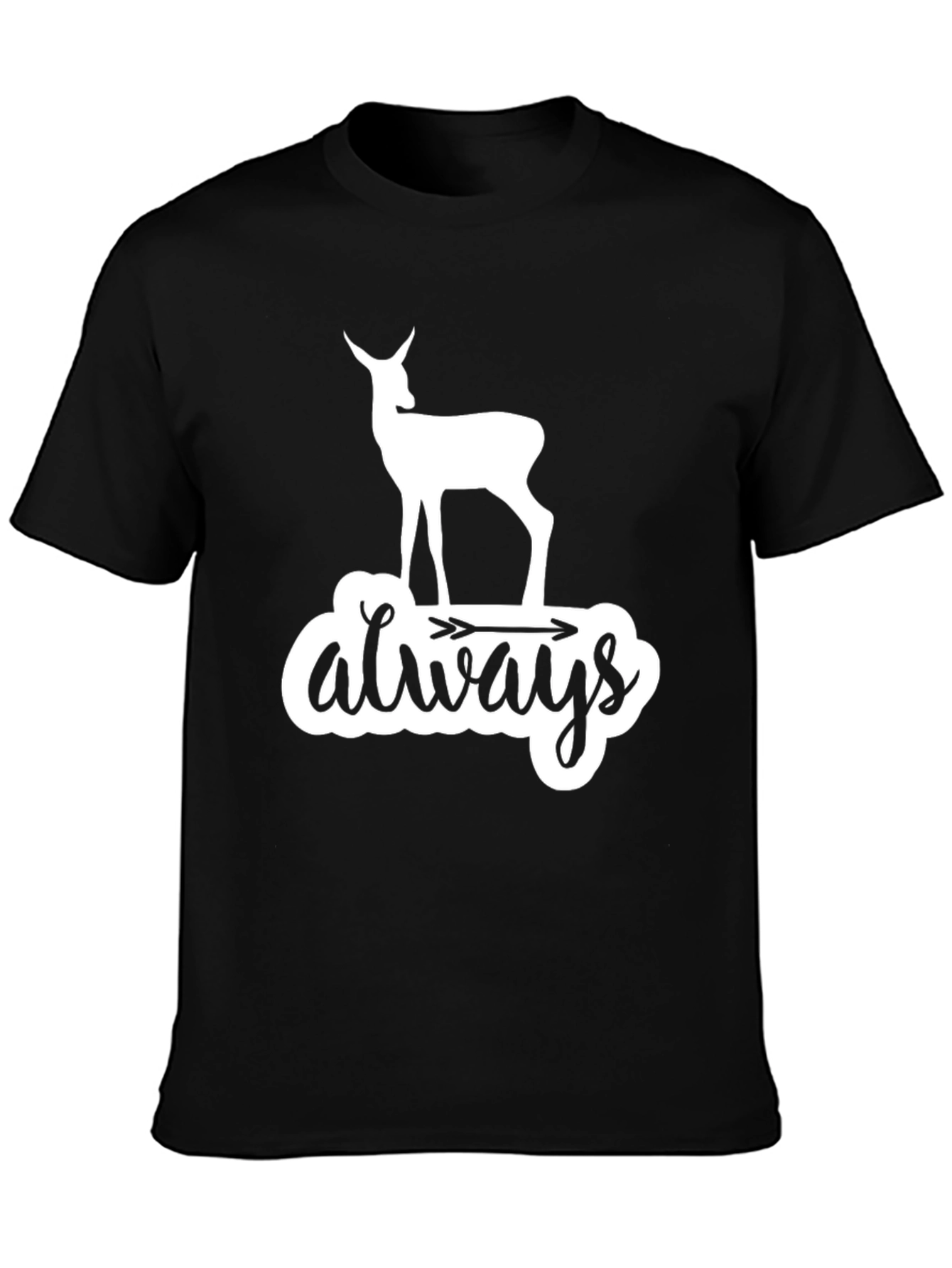 Deer Always Arrow T-Shirt - Black
