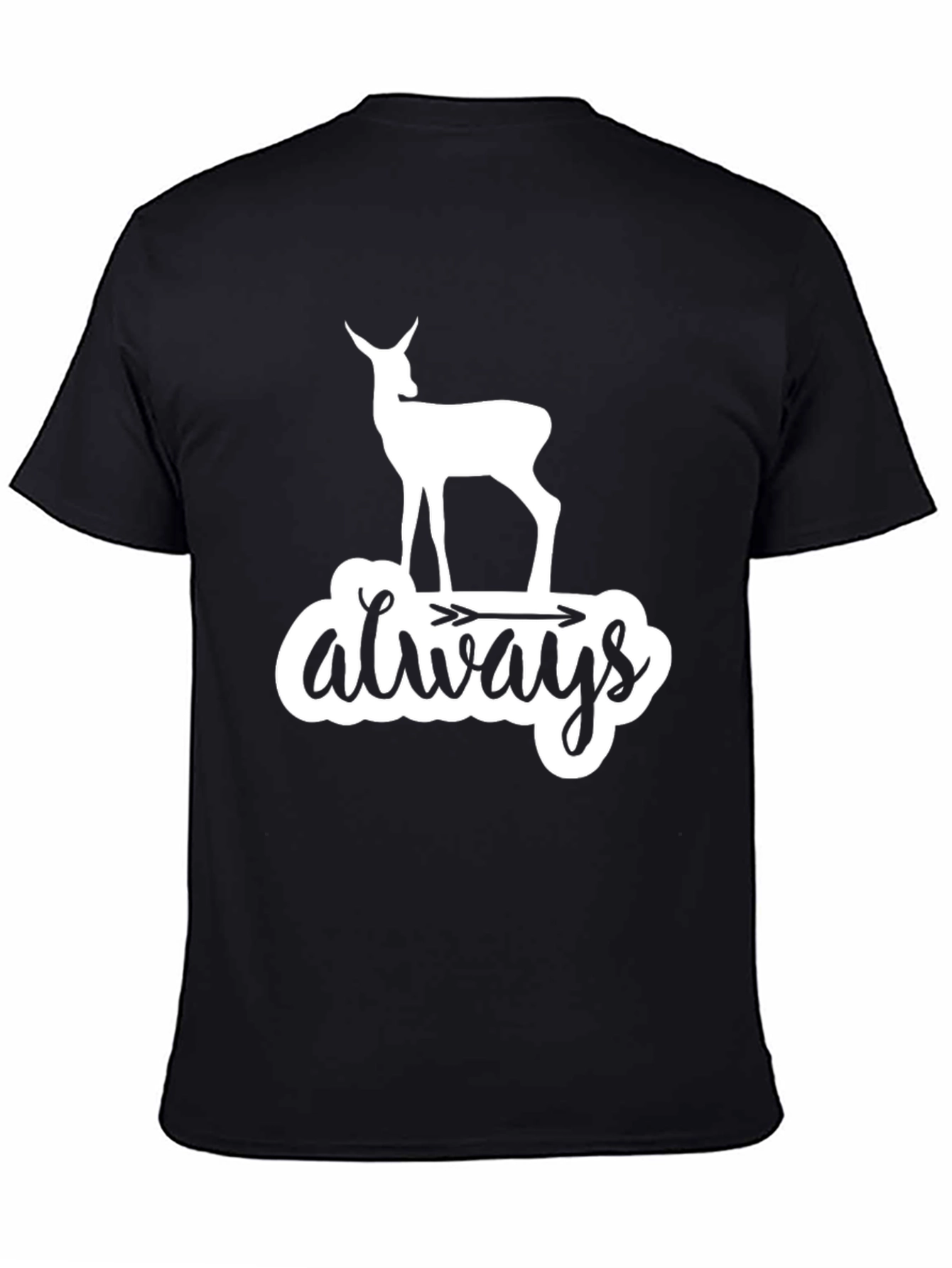 Deer Always Arrow T-Shirt - Black