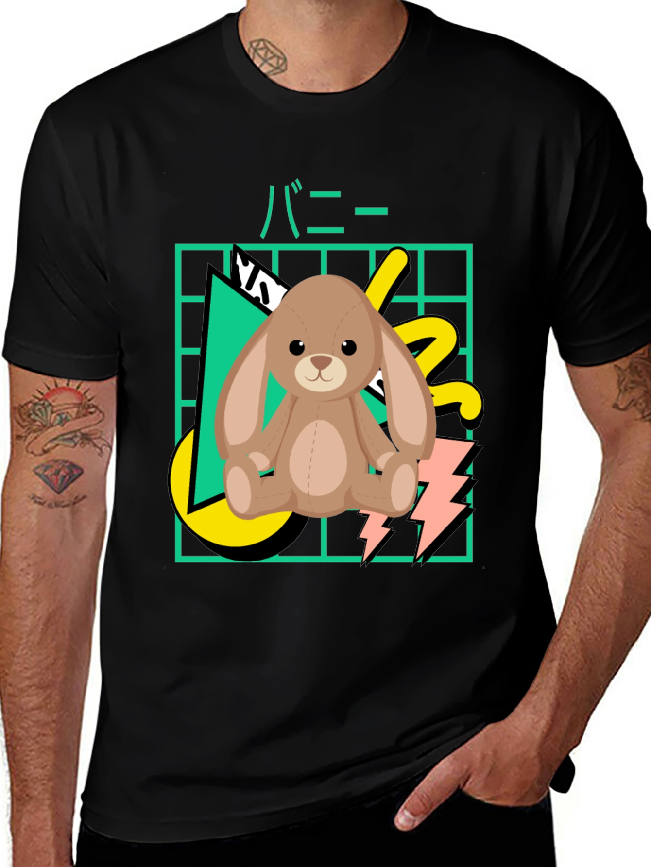 Retro Bunny T-Shirt - 80s Style Graphic Tee