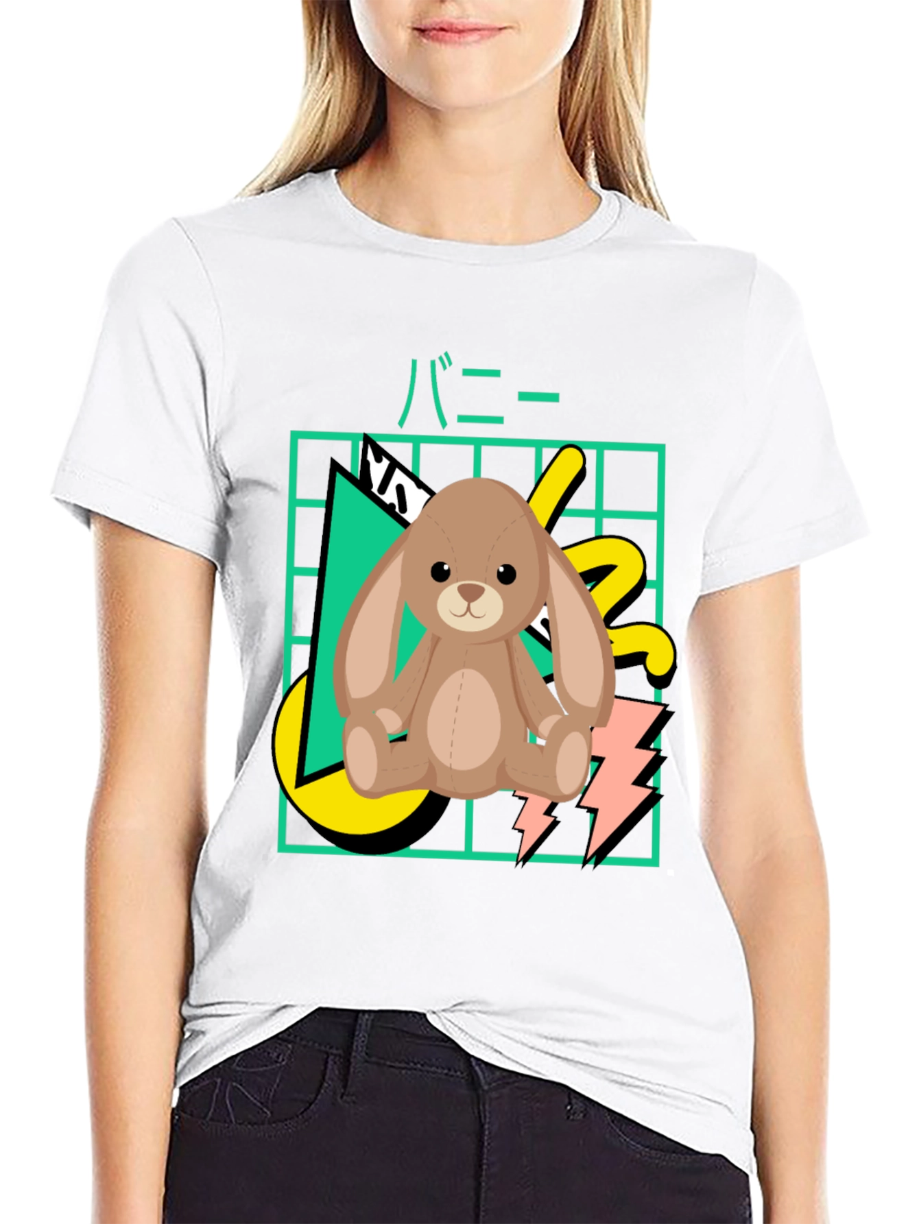 Retro Bunny T-Shirt - 80s Style Graphic Tee