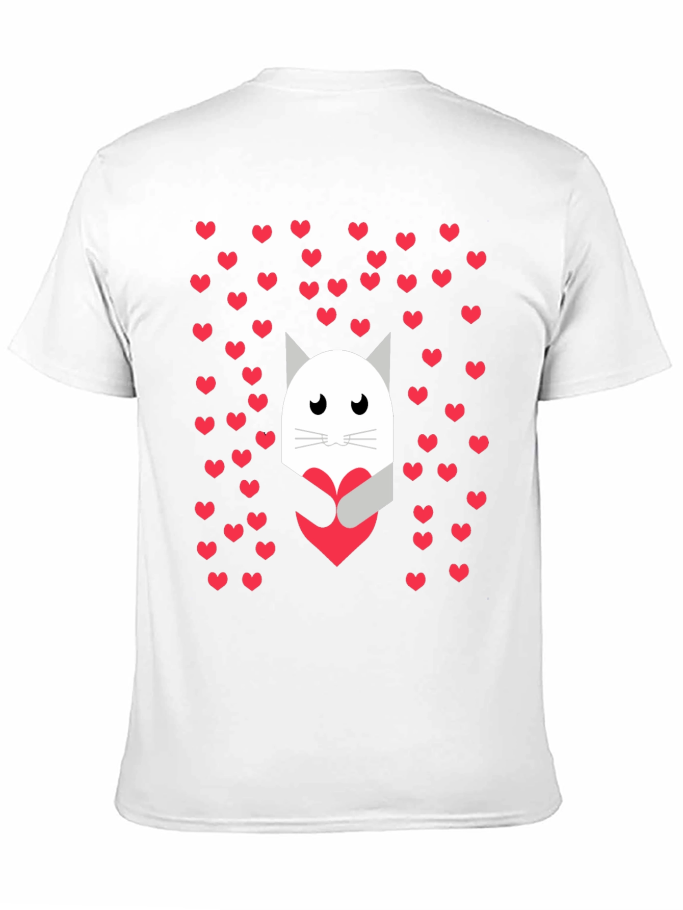 Cat Heart Hug Graphic Tee - Valentines Day