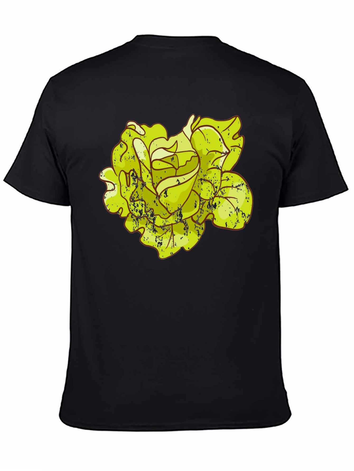 Rose Graphic T-Shirt - Distressed Style