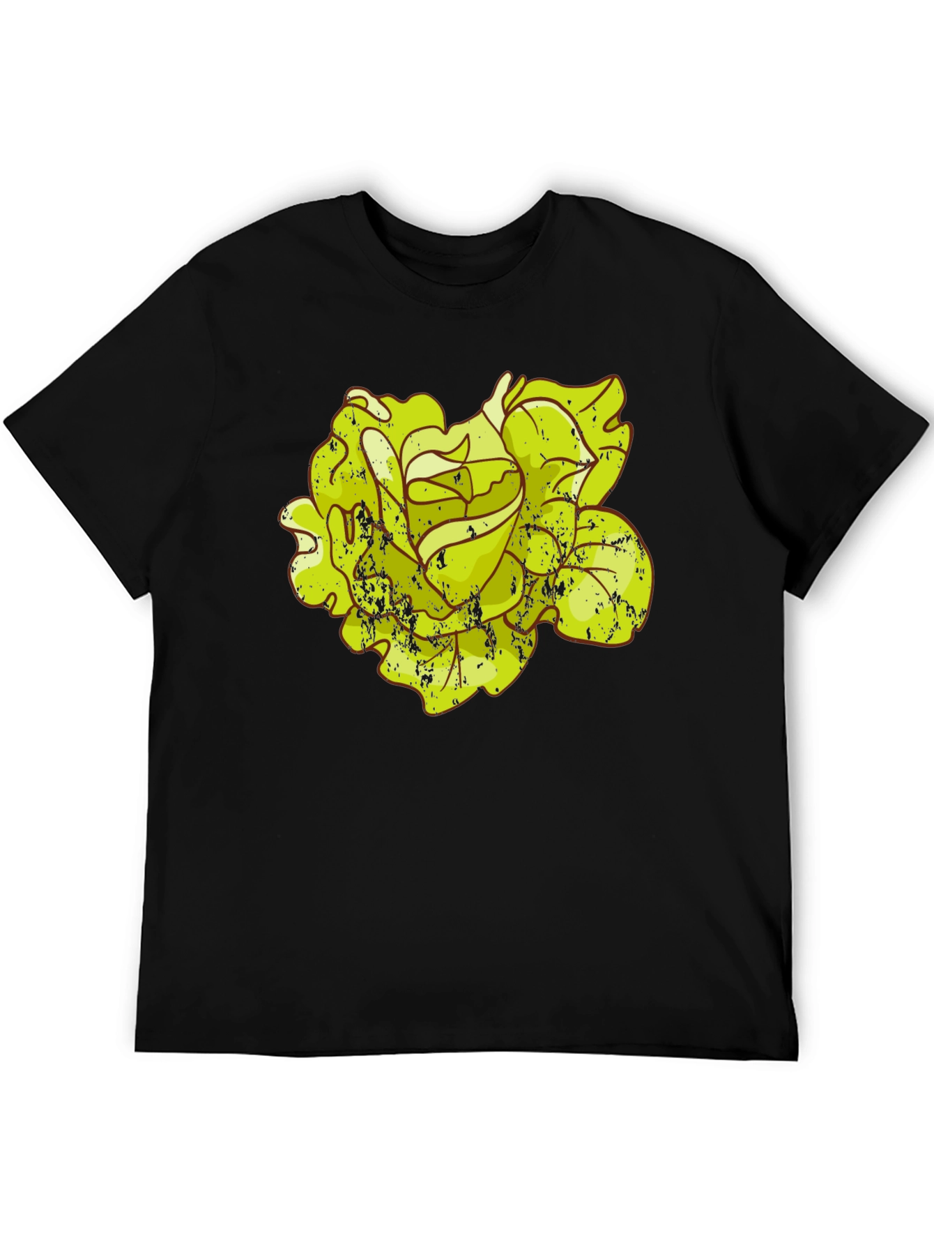 Rose Graphic T-Shirt - Distressed Style
