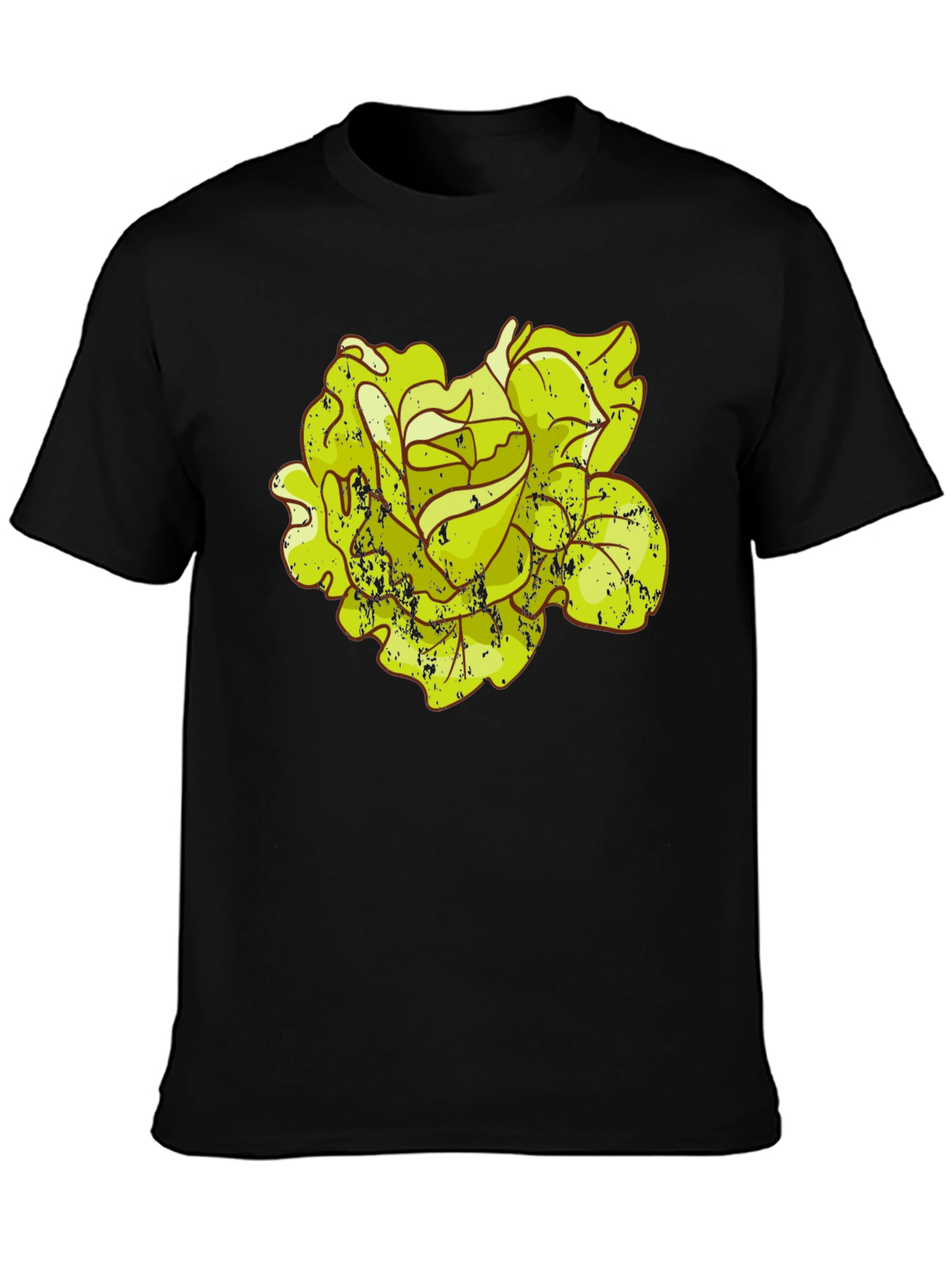 Rose Graphic T-Shirt - Distressed Style