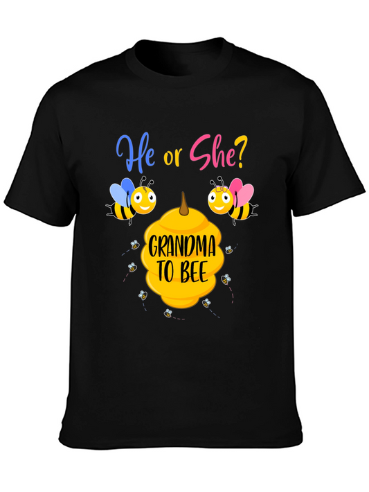 He or She Grandma to Bee Gender Reveal T-Shirt