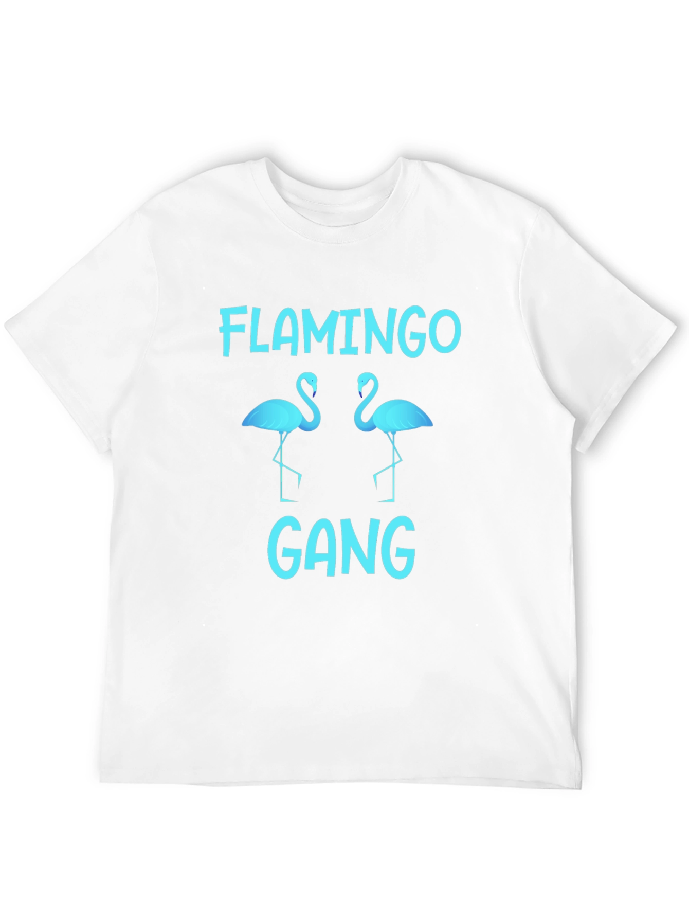 Flamingo Gang Graphic Tee - Black Cotton T-Shirt