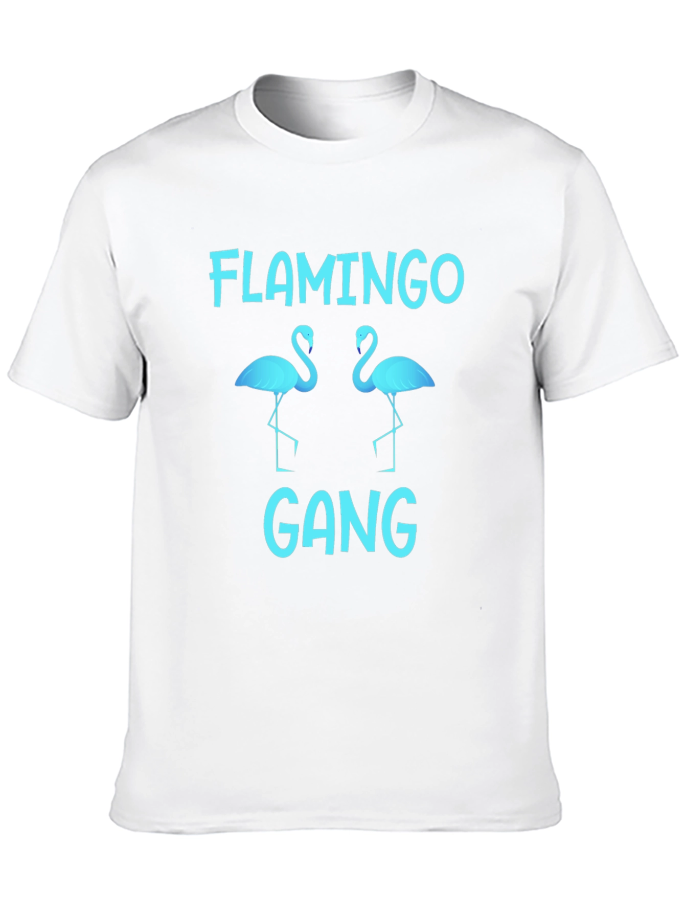 Flamingo Gang Graphic Tee - Black Cotton T-Shirt