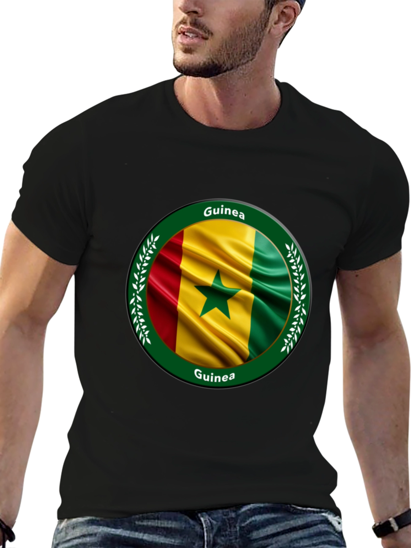 Guinea Flag T-Shirt - Round Design