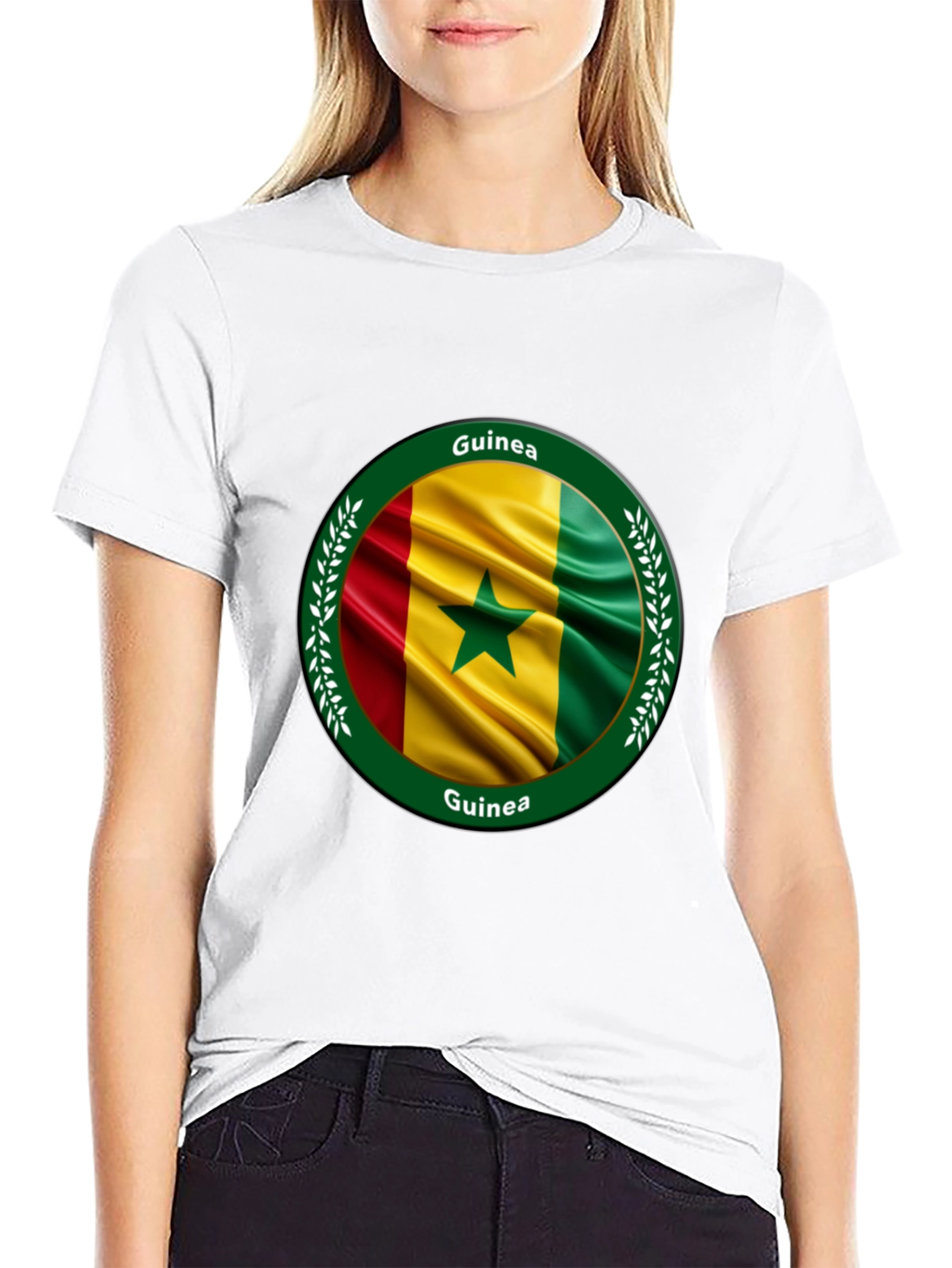 Guinea Flag T-Shirt - Round Design