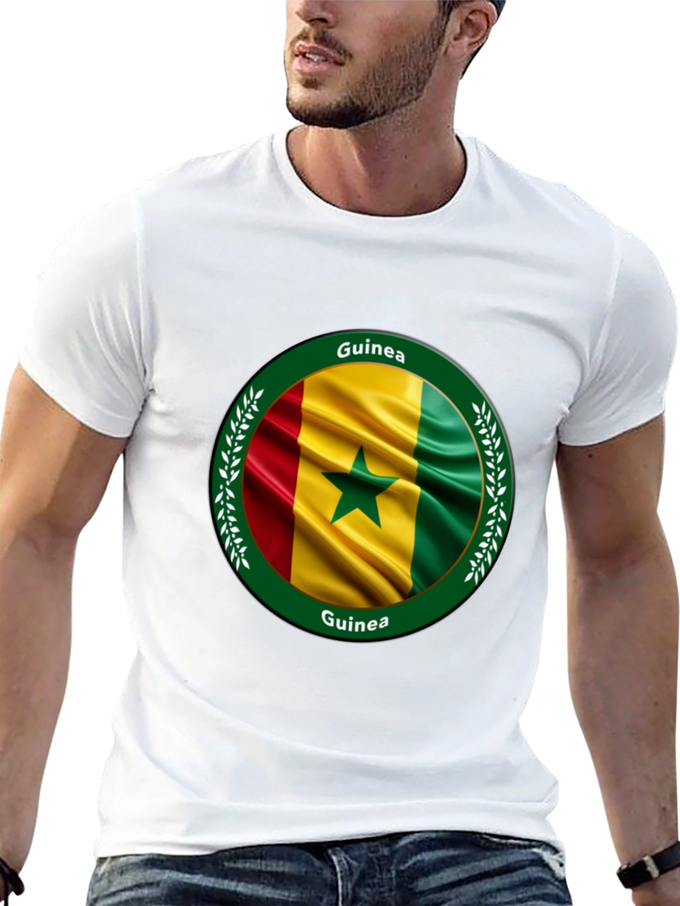 Guinea Flag T-Shirt - Round Design
