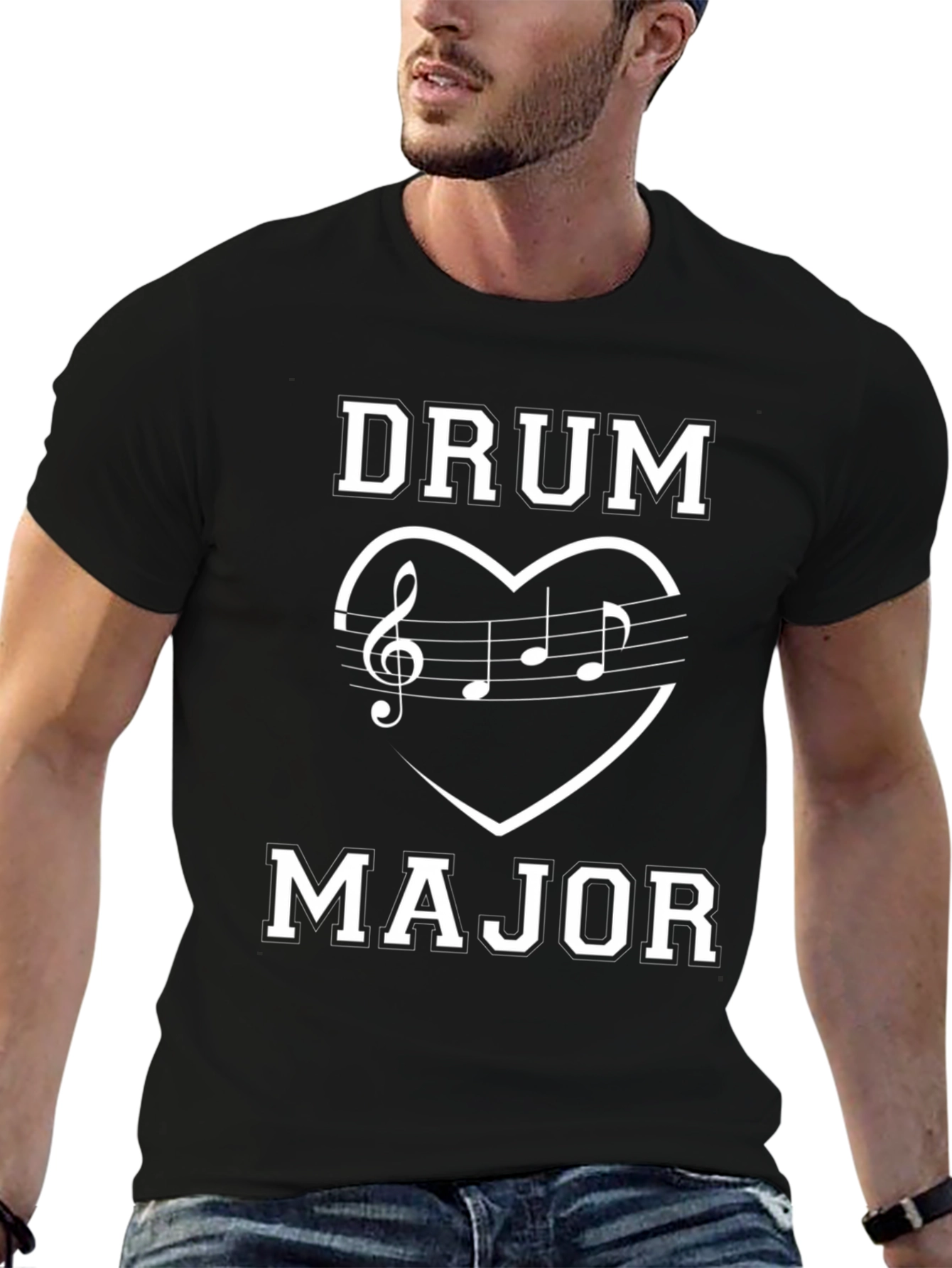 Drum Major Music Heart T-Shirt