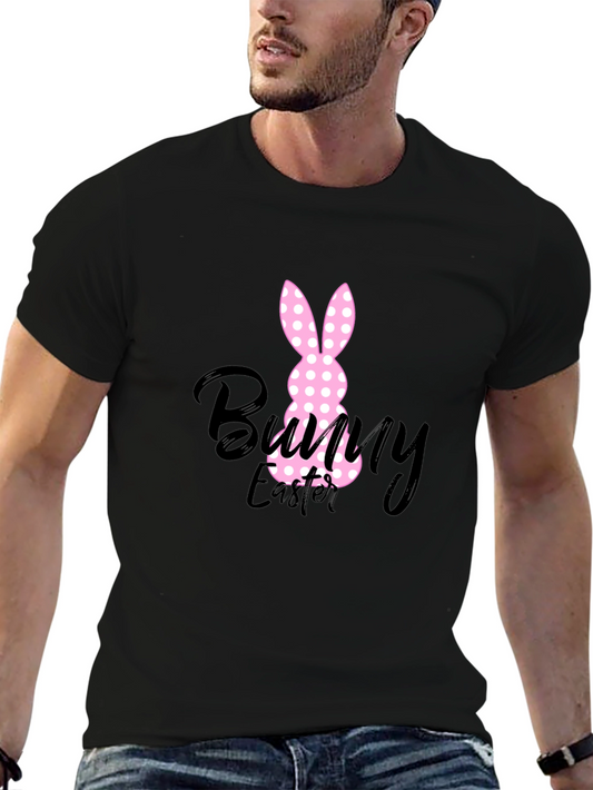 Bunny Easter Black T-Shirt