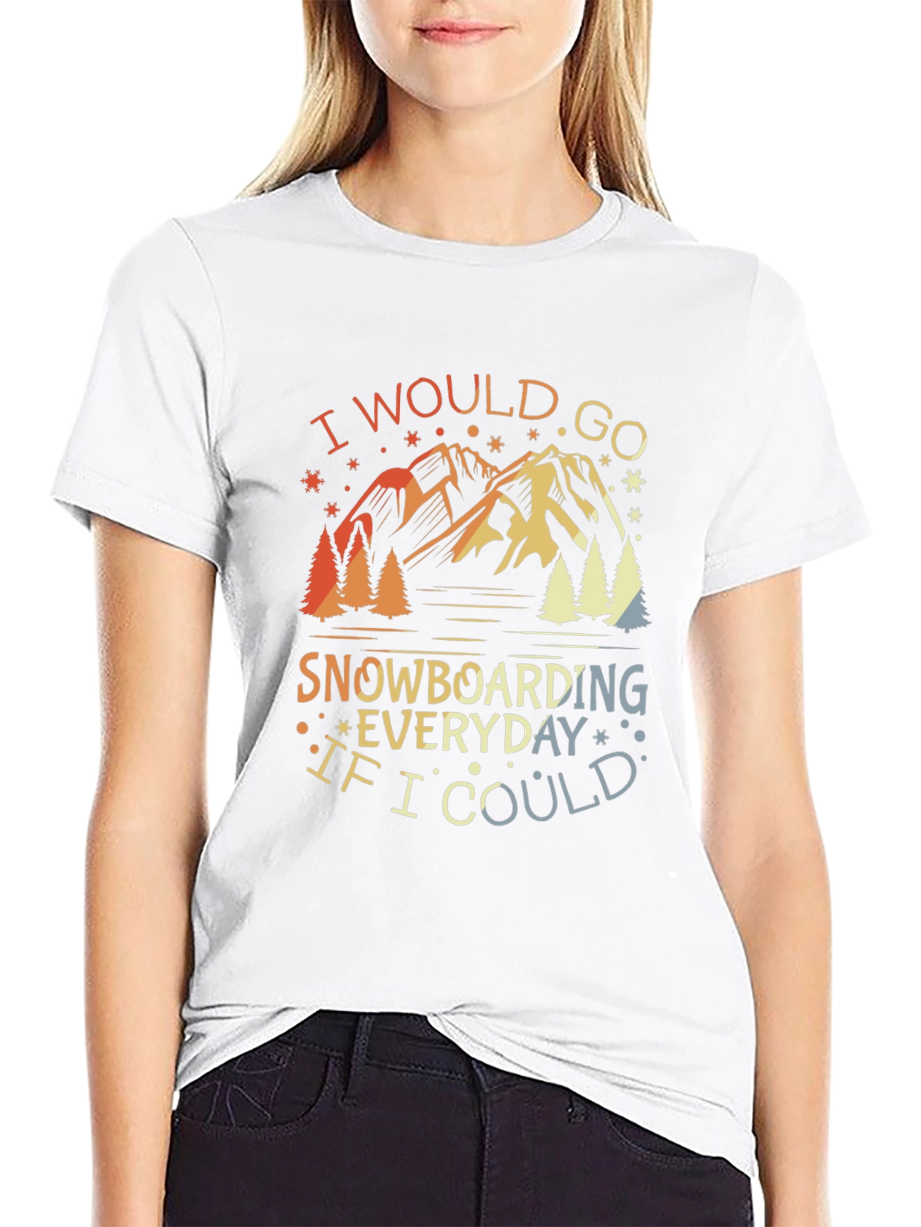 Snowboarding Everyday Graphic Tee - Mountain Adventure Shirt