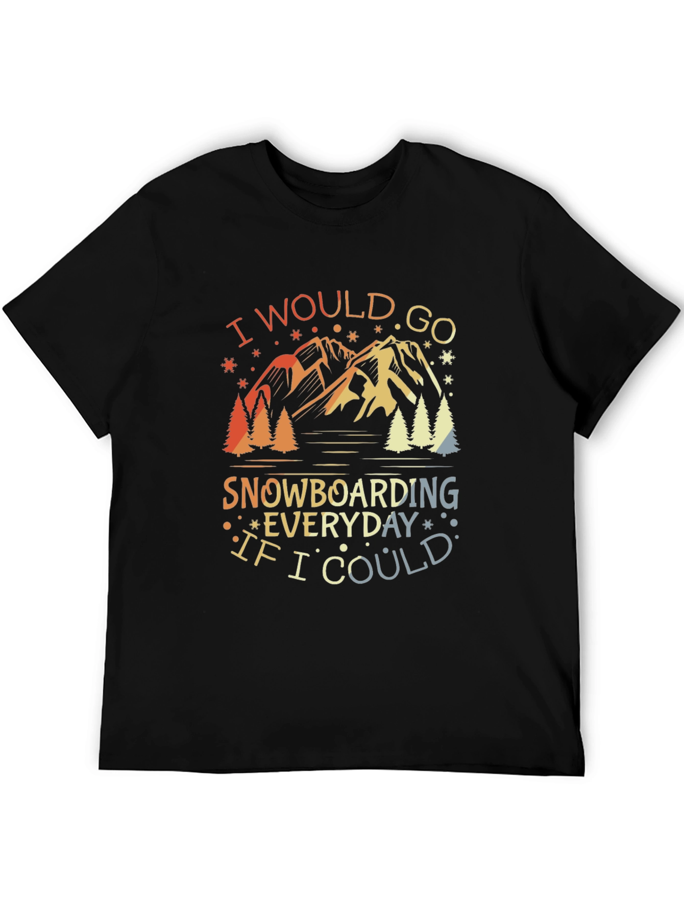 Snowboarding Everyday Graphic Tee - Mountain Adventure Shirt
