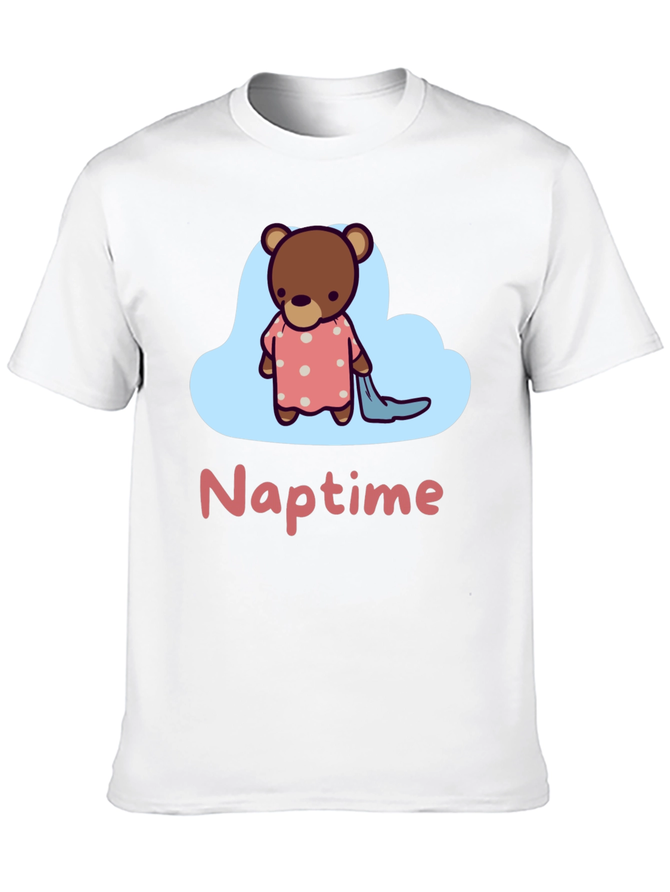Cute Naptime Bear Graphic Tee - Relax in Style