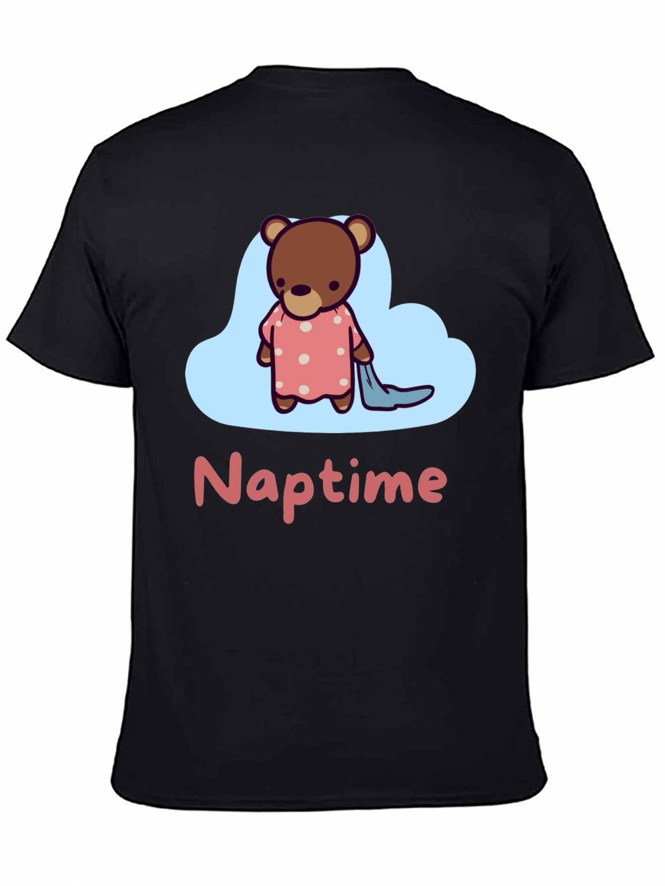 Cute Naptime Bear Graphic Tee - Relax in Style