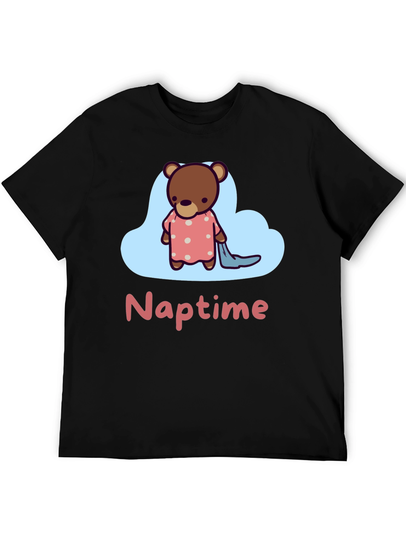 Cute Naptime Bear Graphic Tee - Relax in Style
