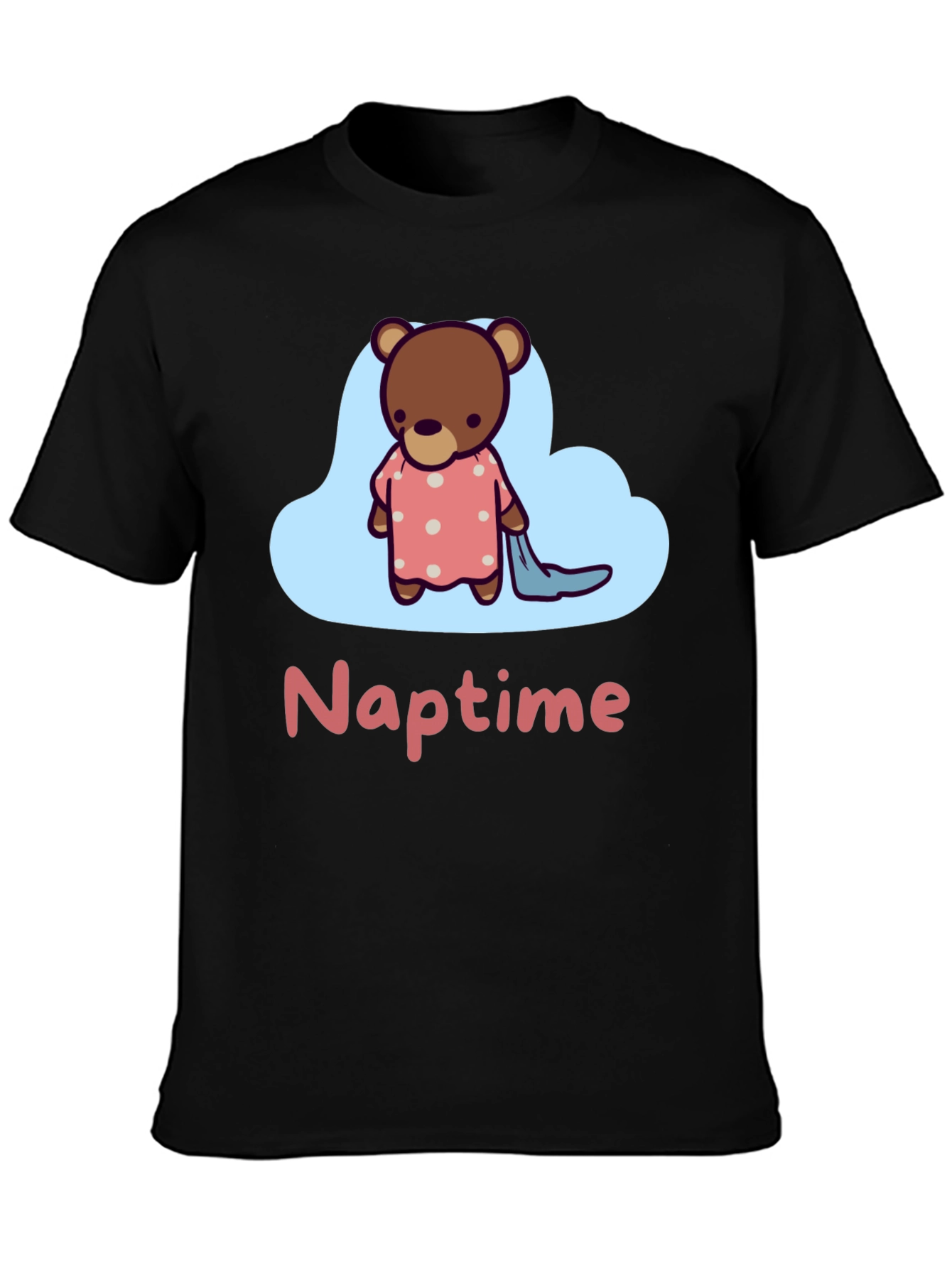 Cute Naptime Bear Graphic Tee - Relax in Style