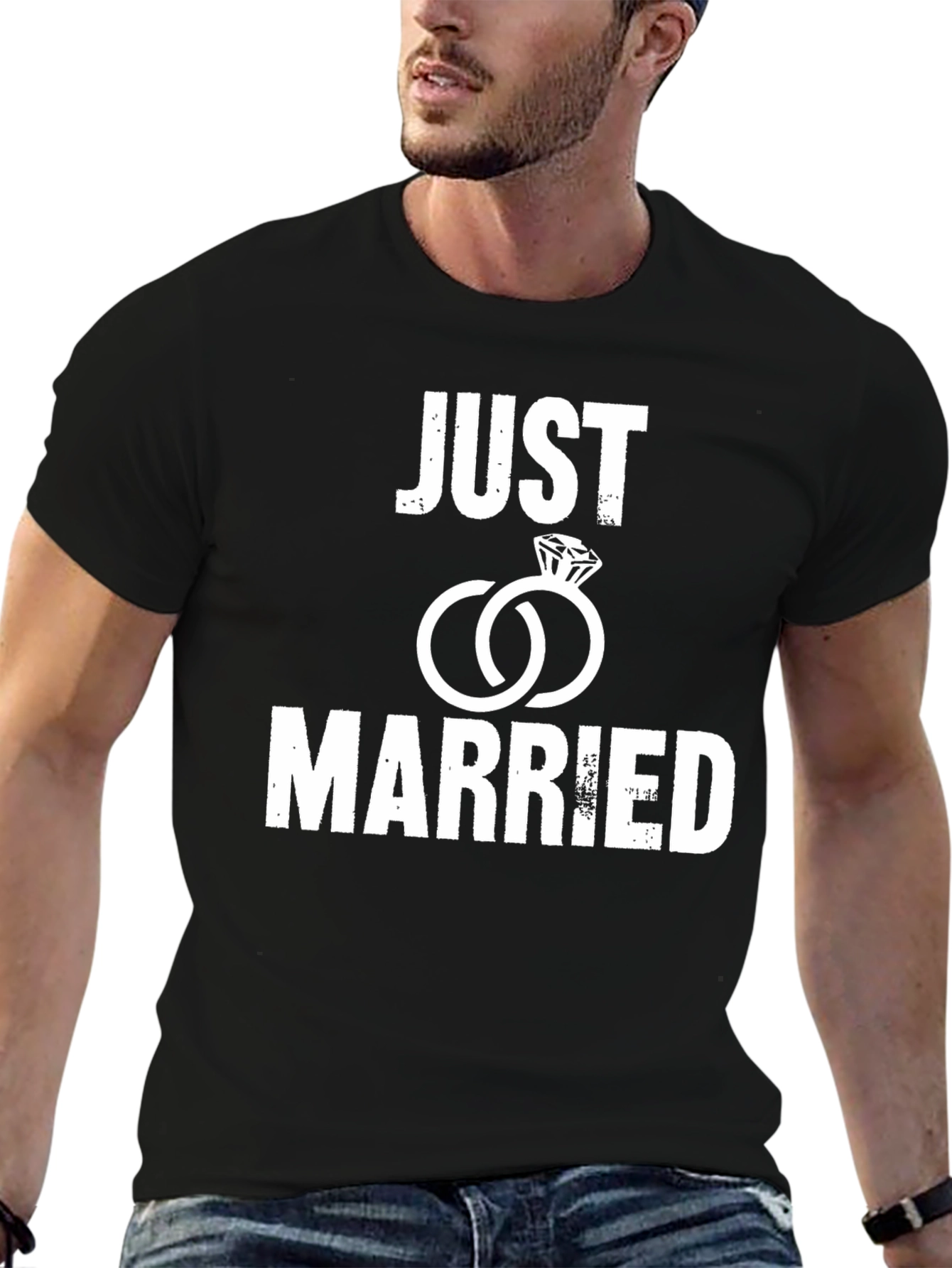 Just Married T-Shirt: Newlywed Couple Gift