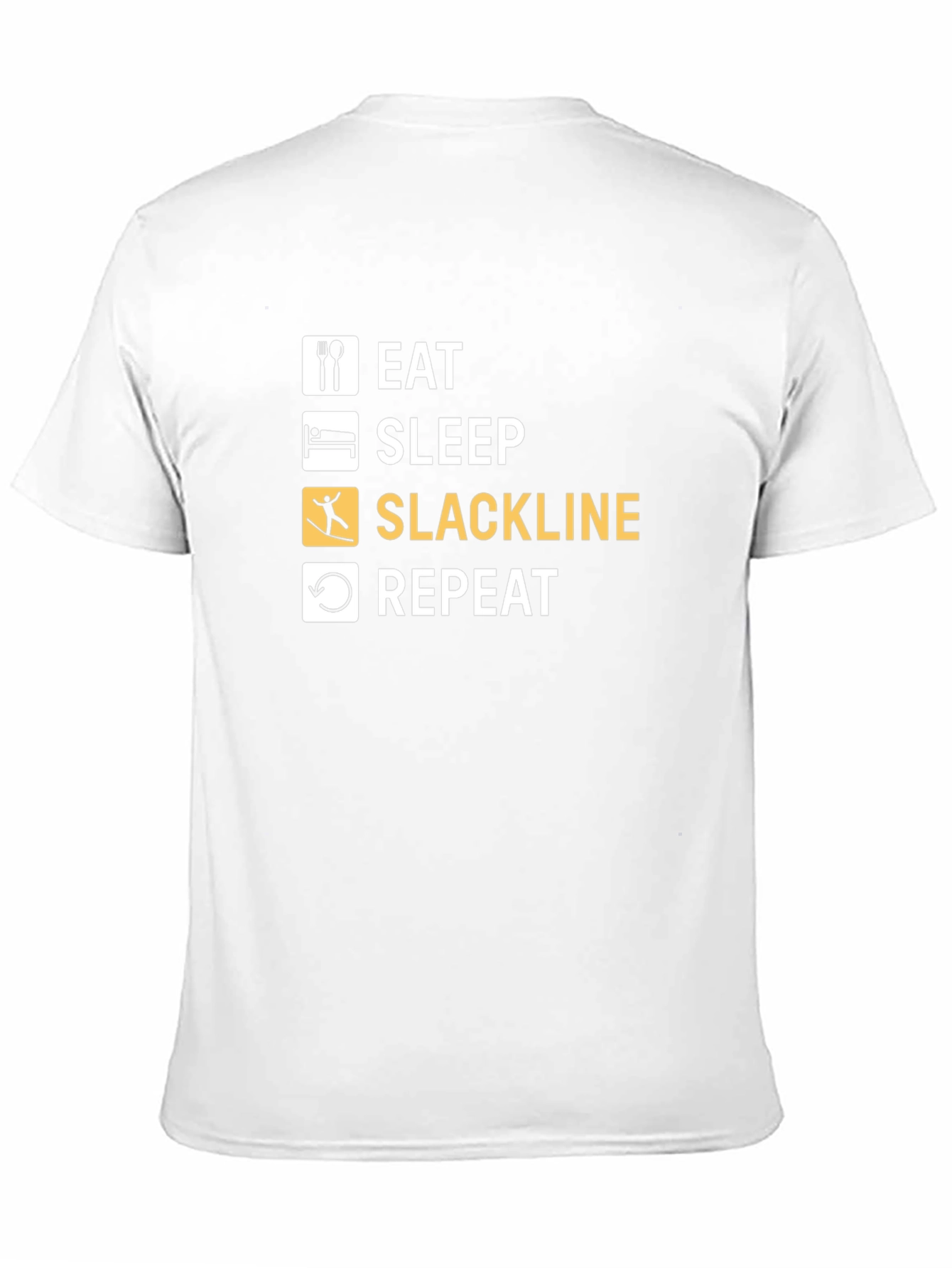 Eat Sleep Slackline Repeat T-Shirt - Black