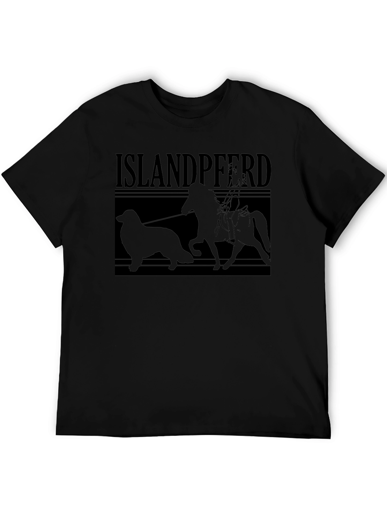 Islandpferd Graphic Tee - Unisex Black T-Shirt