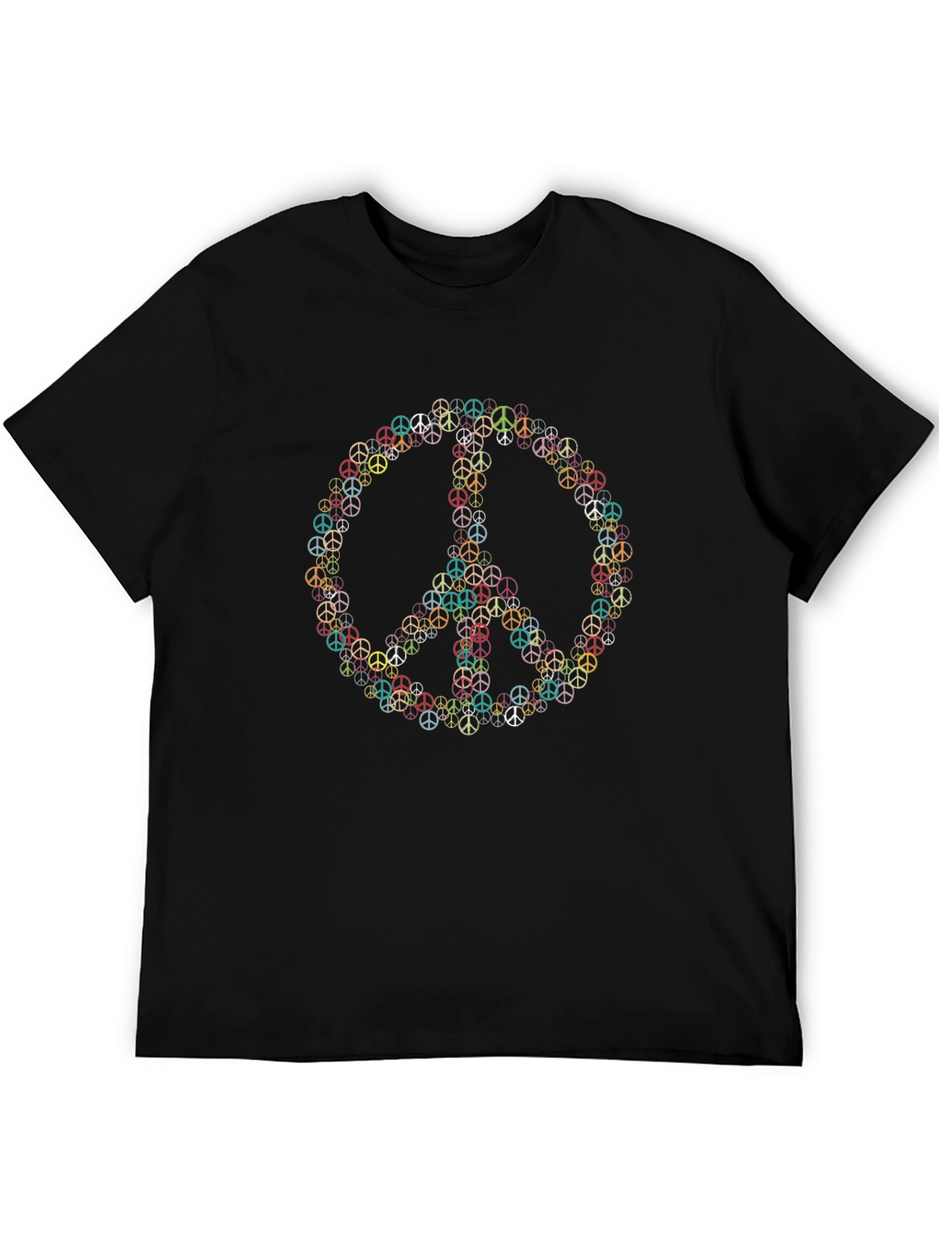 Peace Sign T-Shirt - Retro Style Black Tee