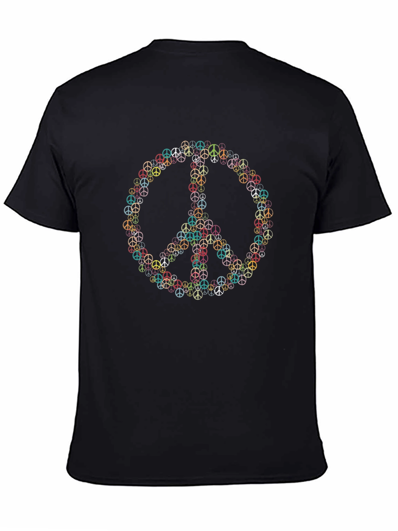 Peace Sign T-Shirt - Retro Style Black Tee